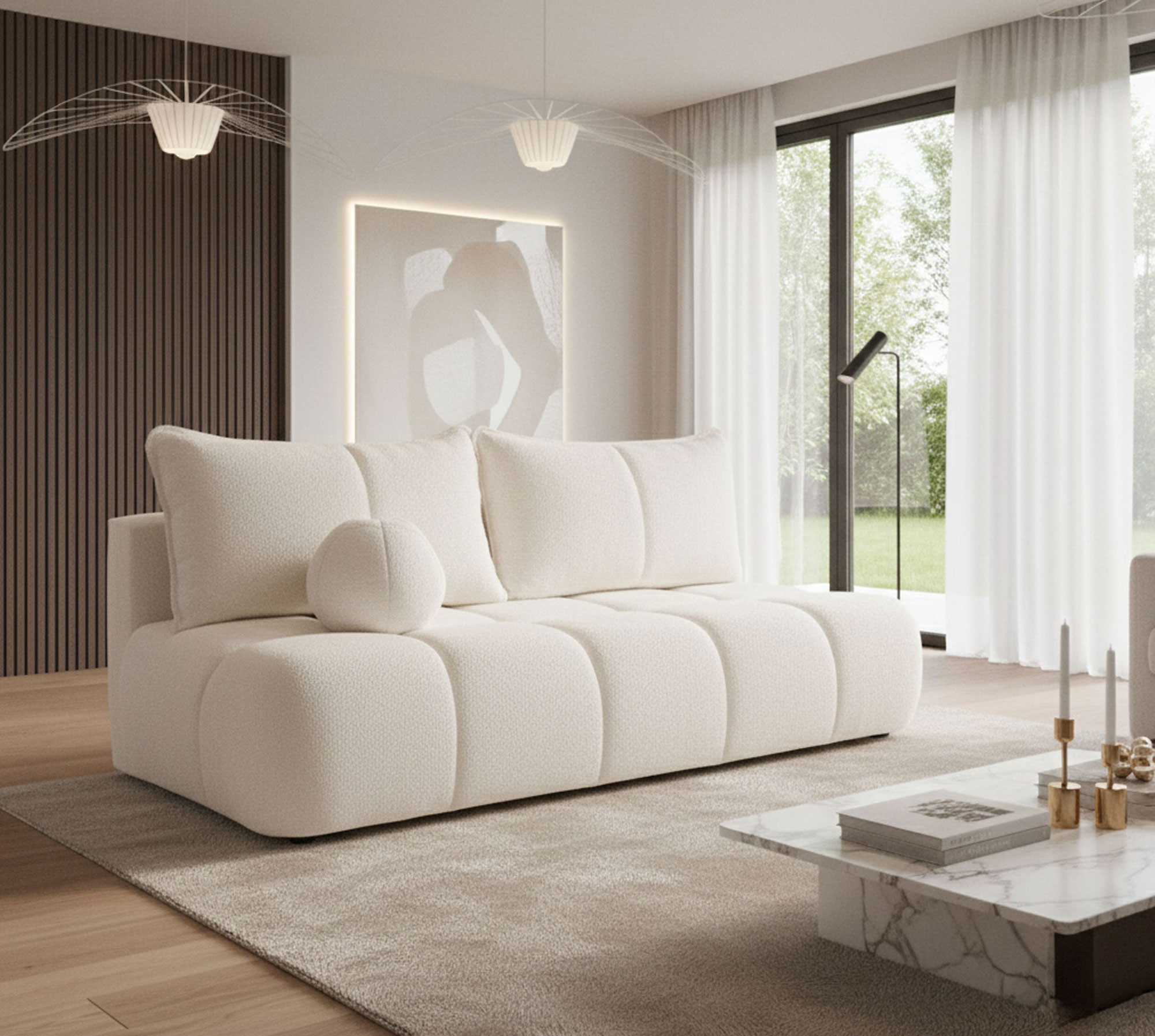Nowoczesna rozkładana sofa FIORINO MINI z funkcją spania