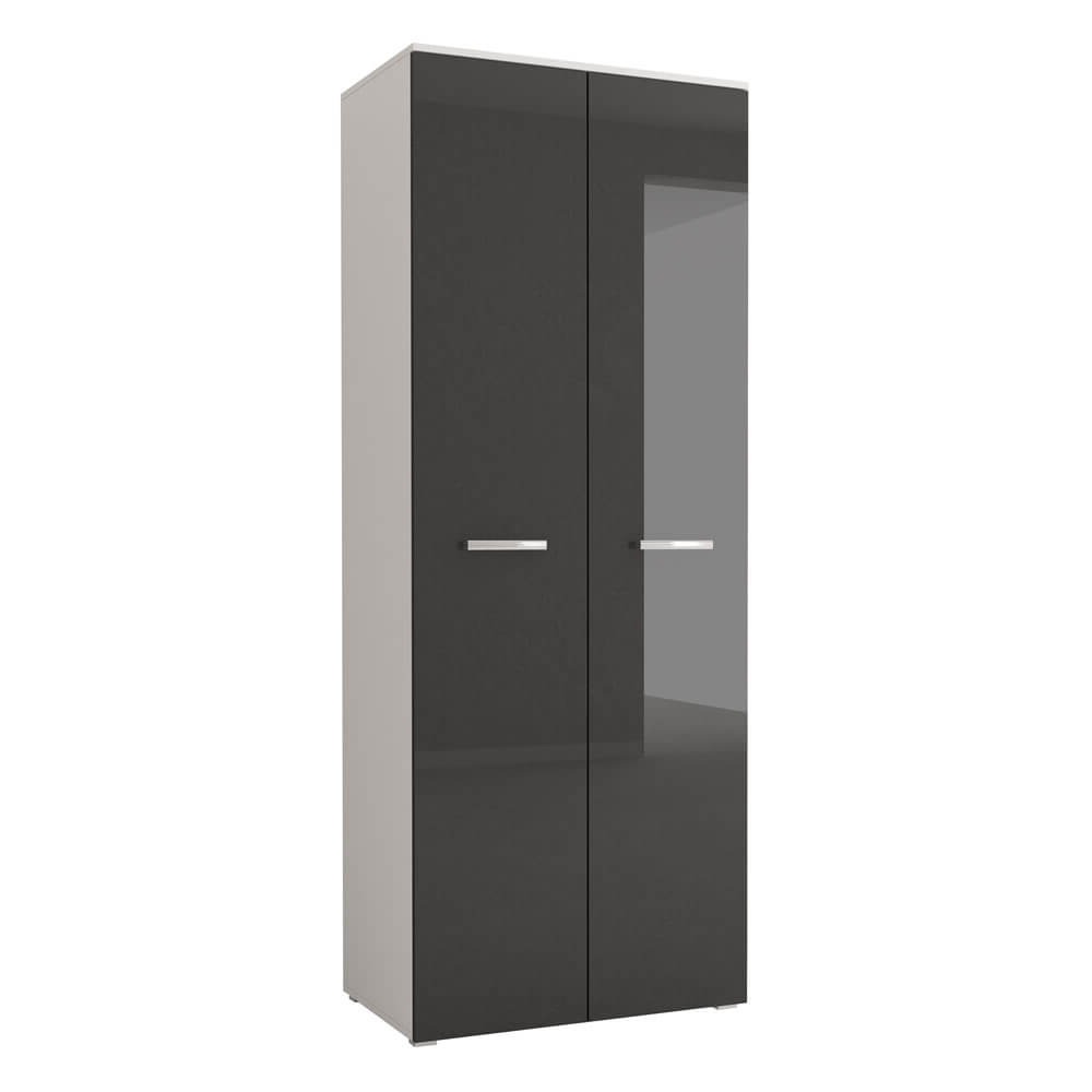 Szafa FRANCO | Biały, Czarny połysk