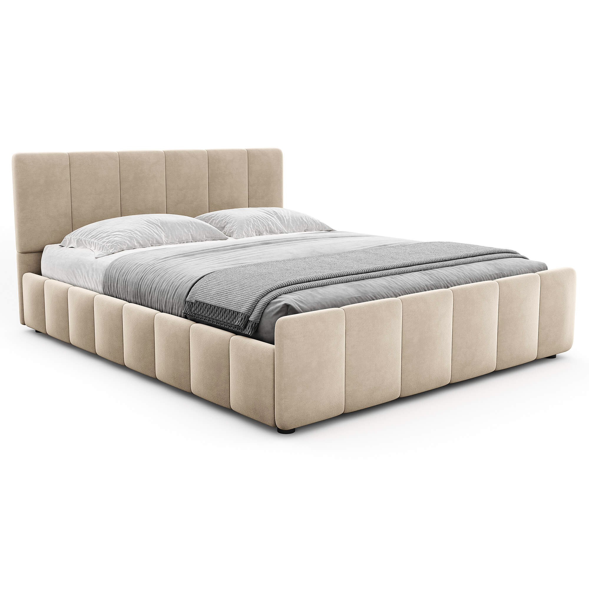 Zdjęcie produktu Łóżko tapicerowane SF1077 | 180x200 | Welur | Beż #3