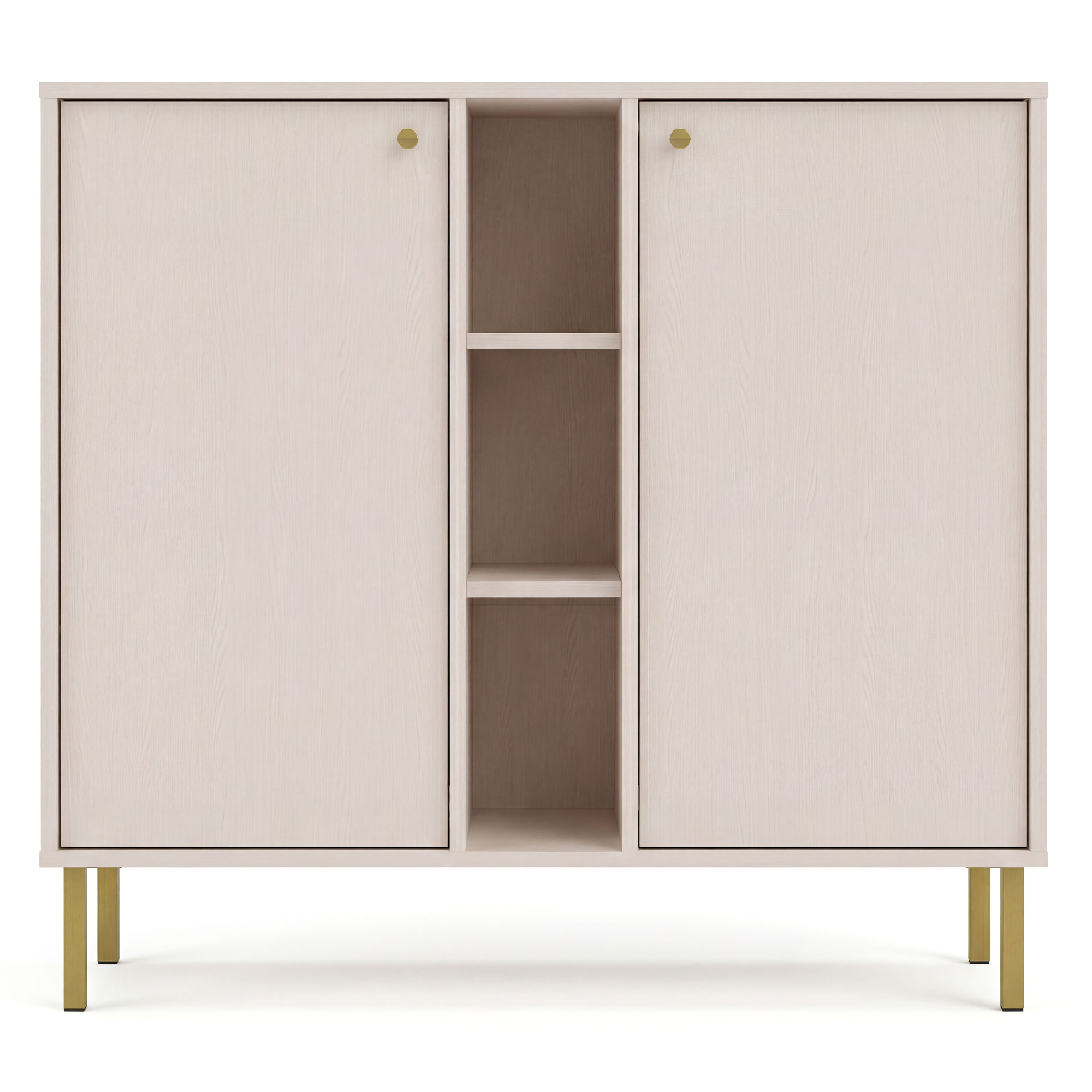 Komoda TOKYO 2 2F | Typ 822 | Beż piaskowy | Złote nogi proste