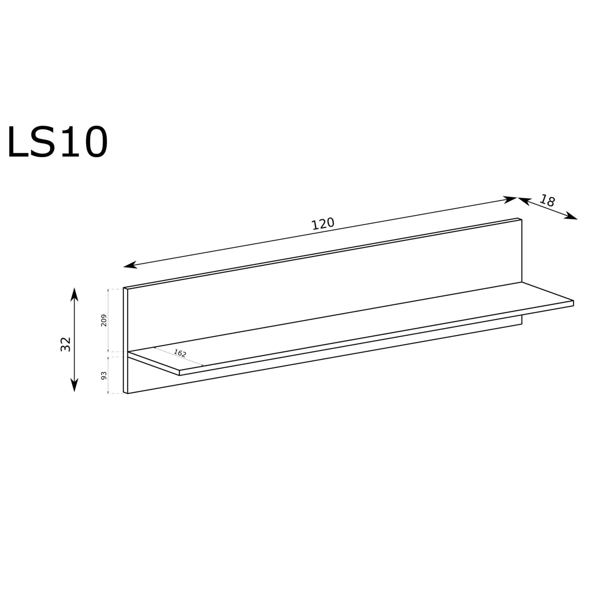 Półka ścienna LS-10 Green Stone LINKaSTYLES