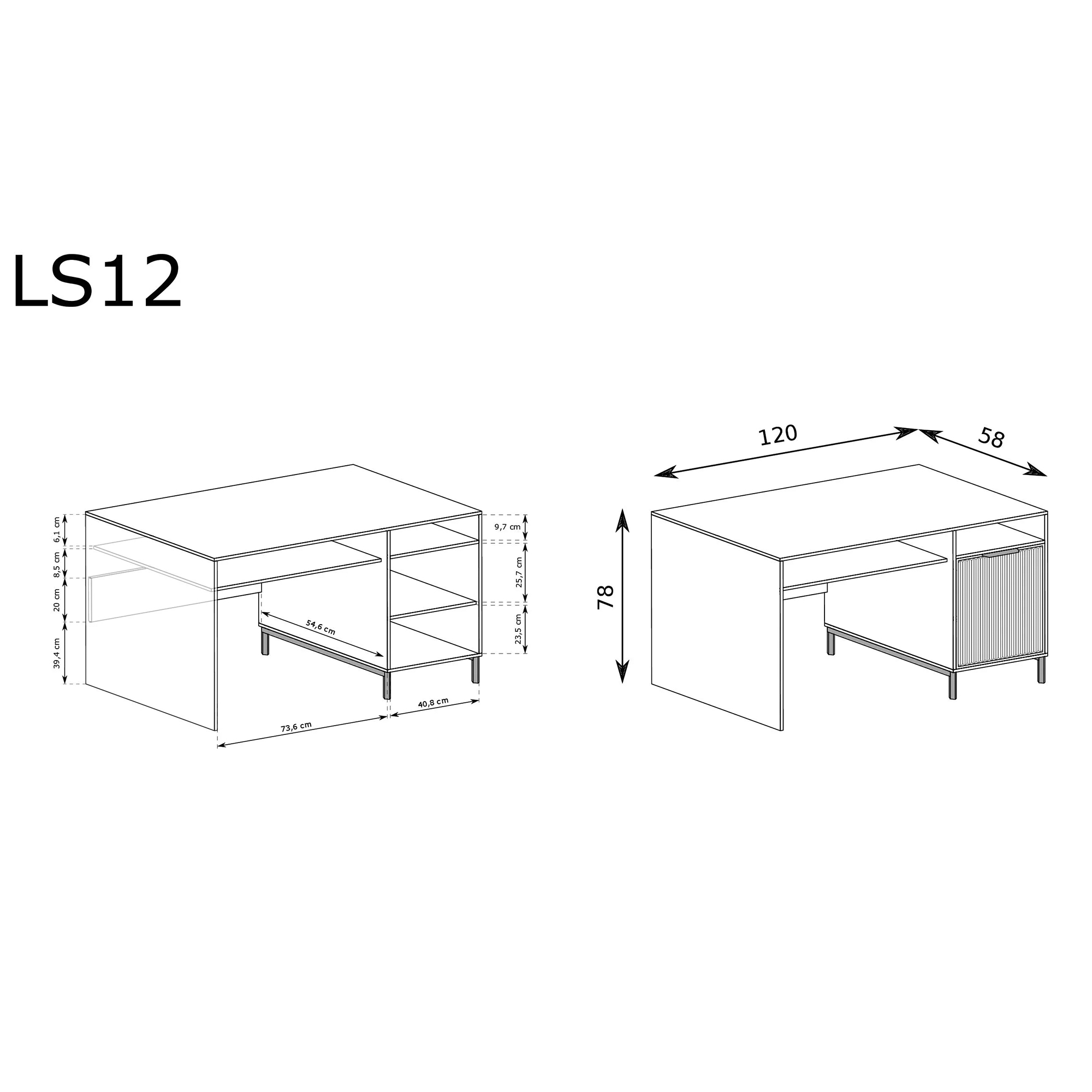 Nowoczesne biurko LINKaSTYLES LS-12 Green Stone