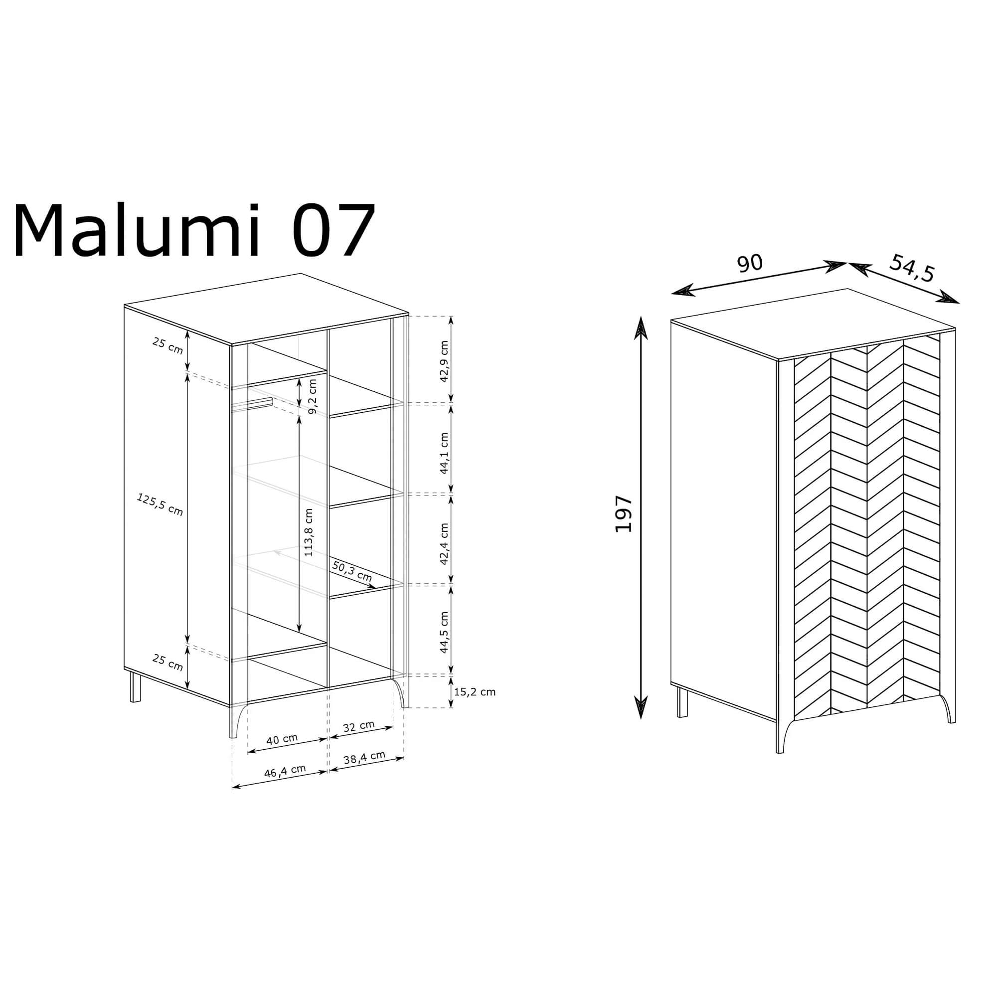Szafa MM-7 Kaszmir Jodełka