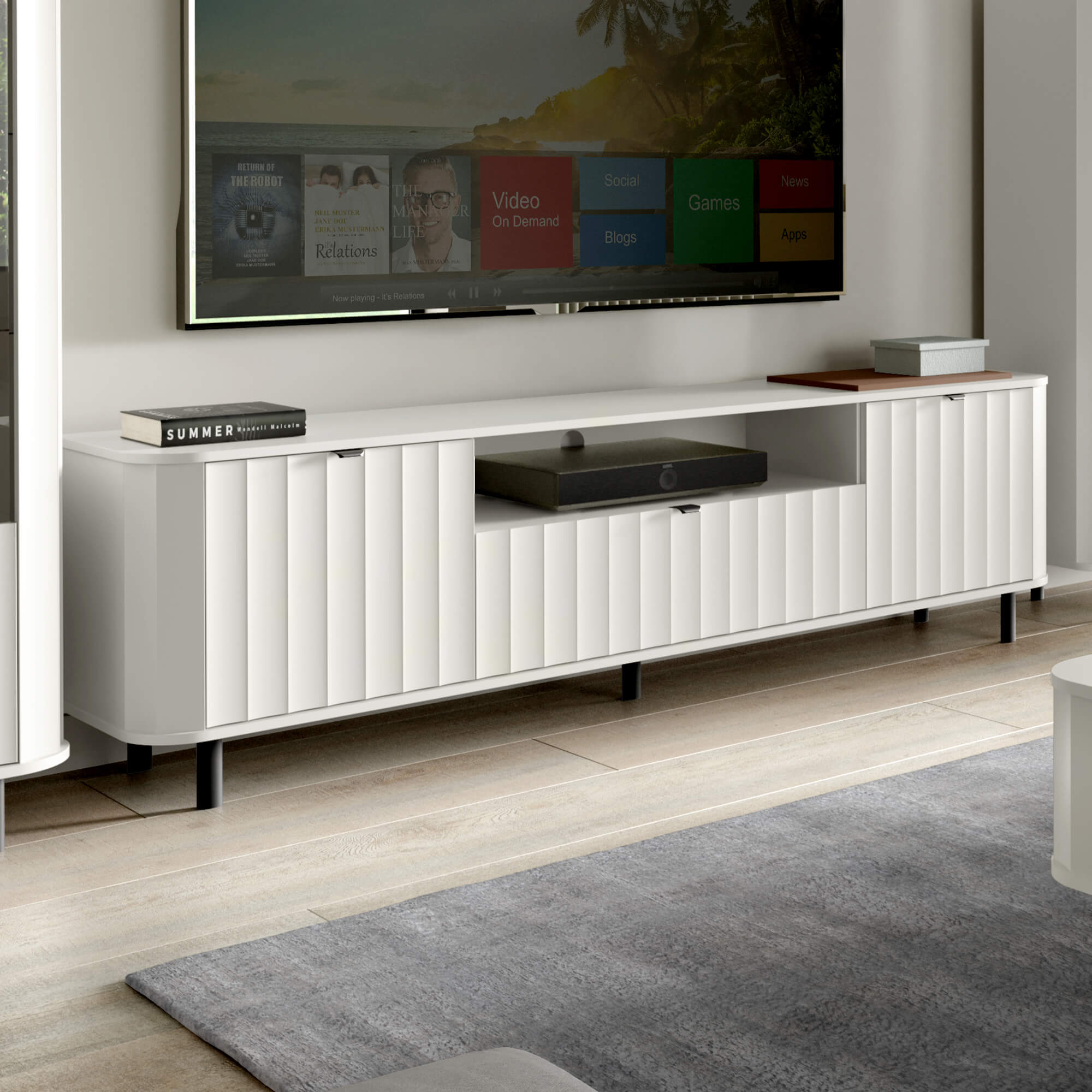 Nowoczesna szafka RTV NOVADO NO-5 detal