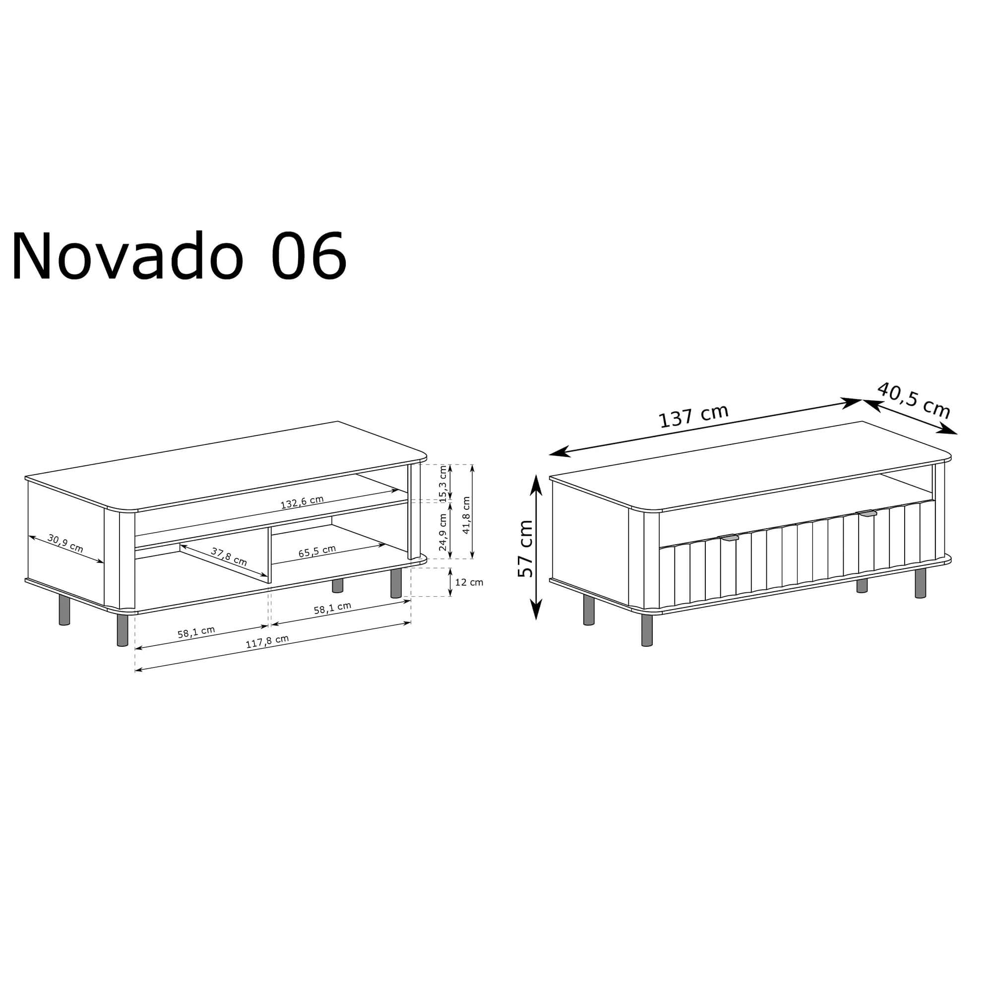 Szafka RTV NOVADO-6 Biel Alpejska