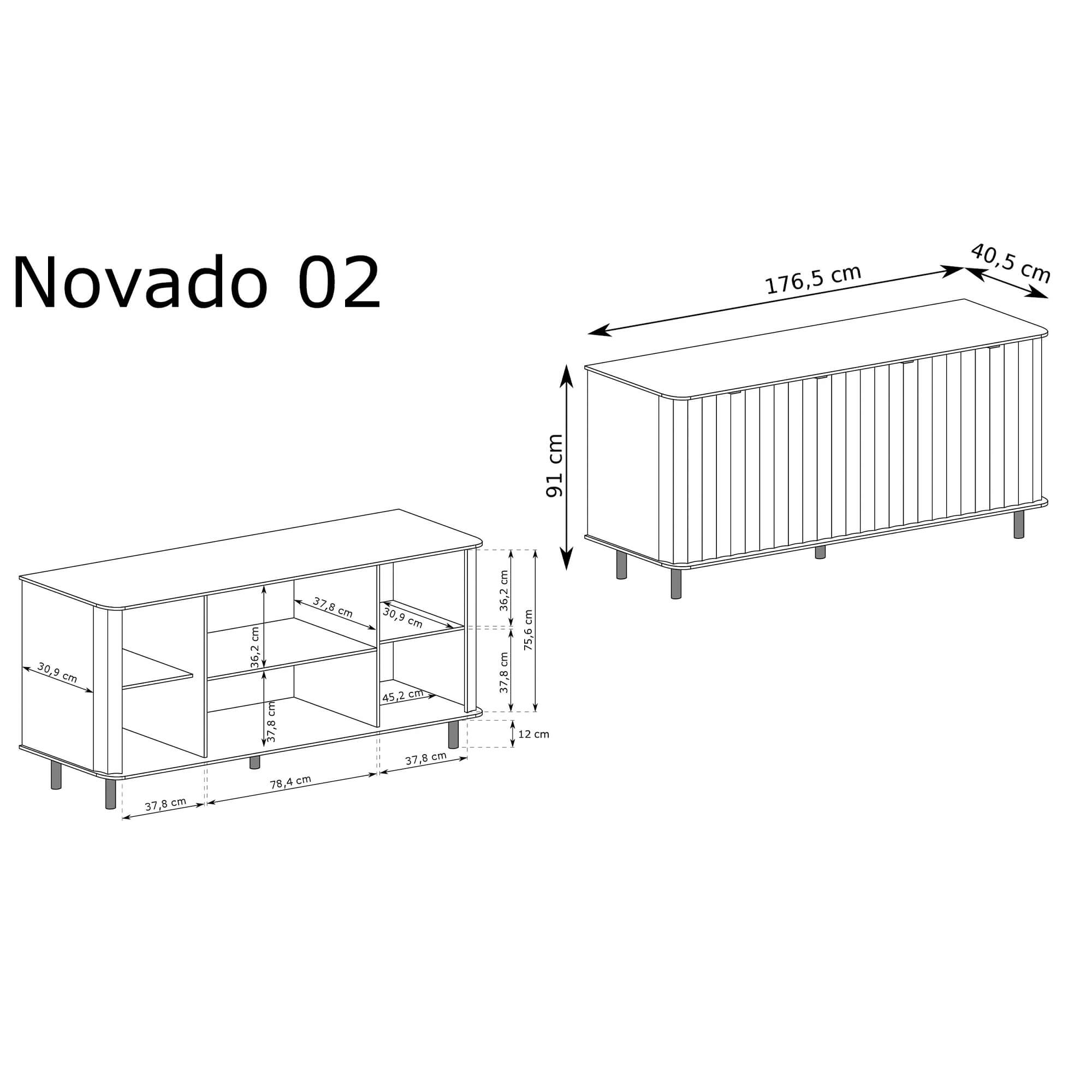 Komoda NOVADO-2 Clay Gray