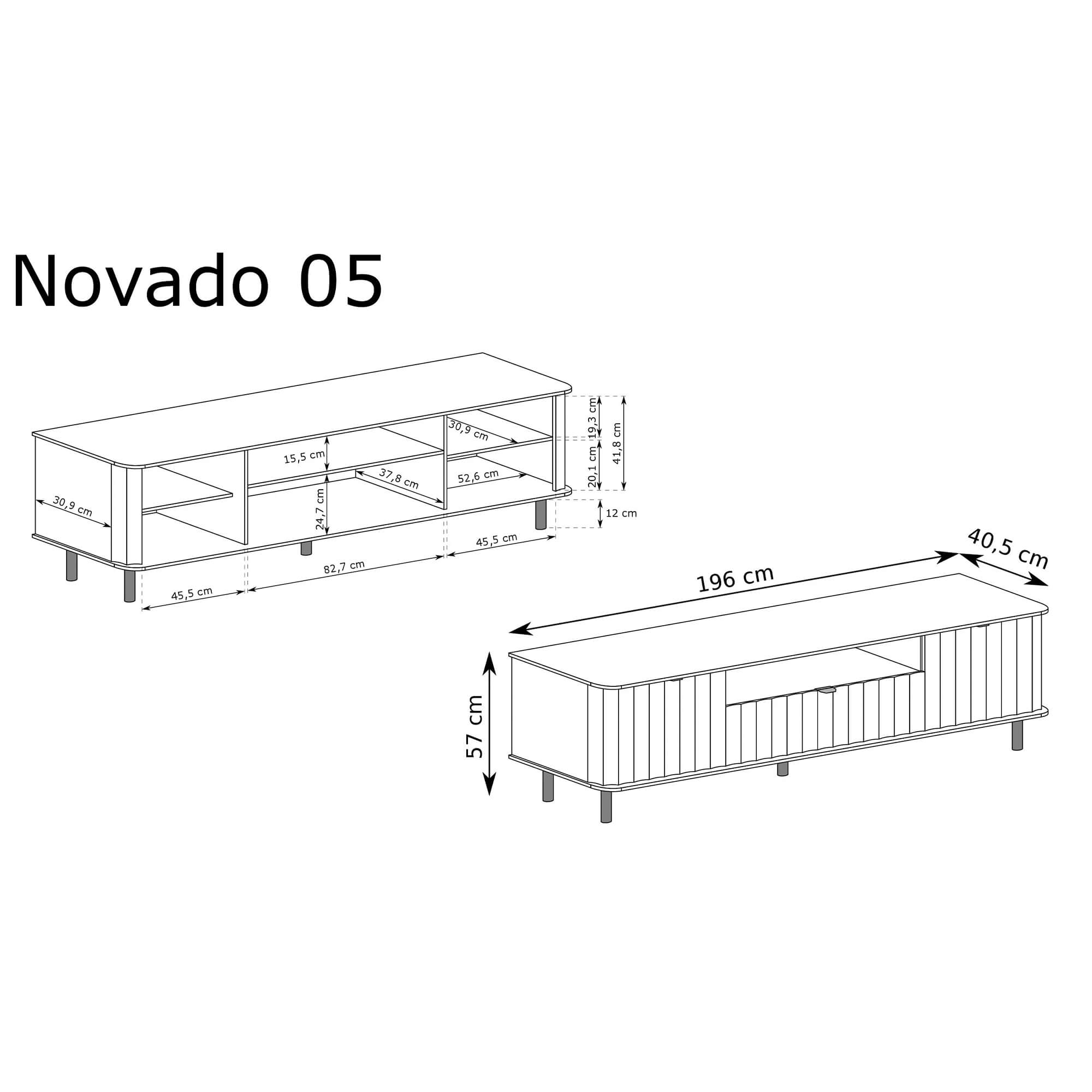 Szafka RTV NOVADO-5 Clay Gray