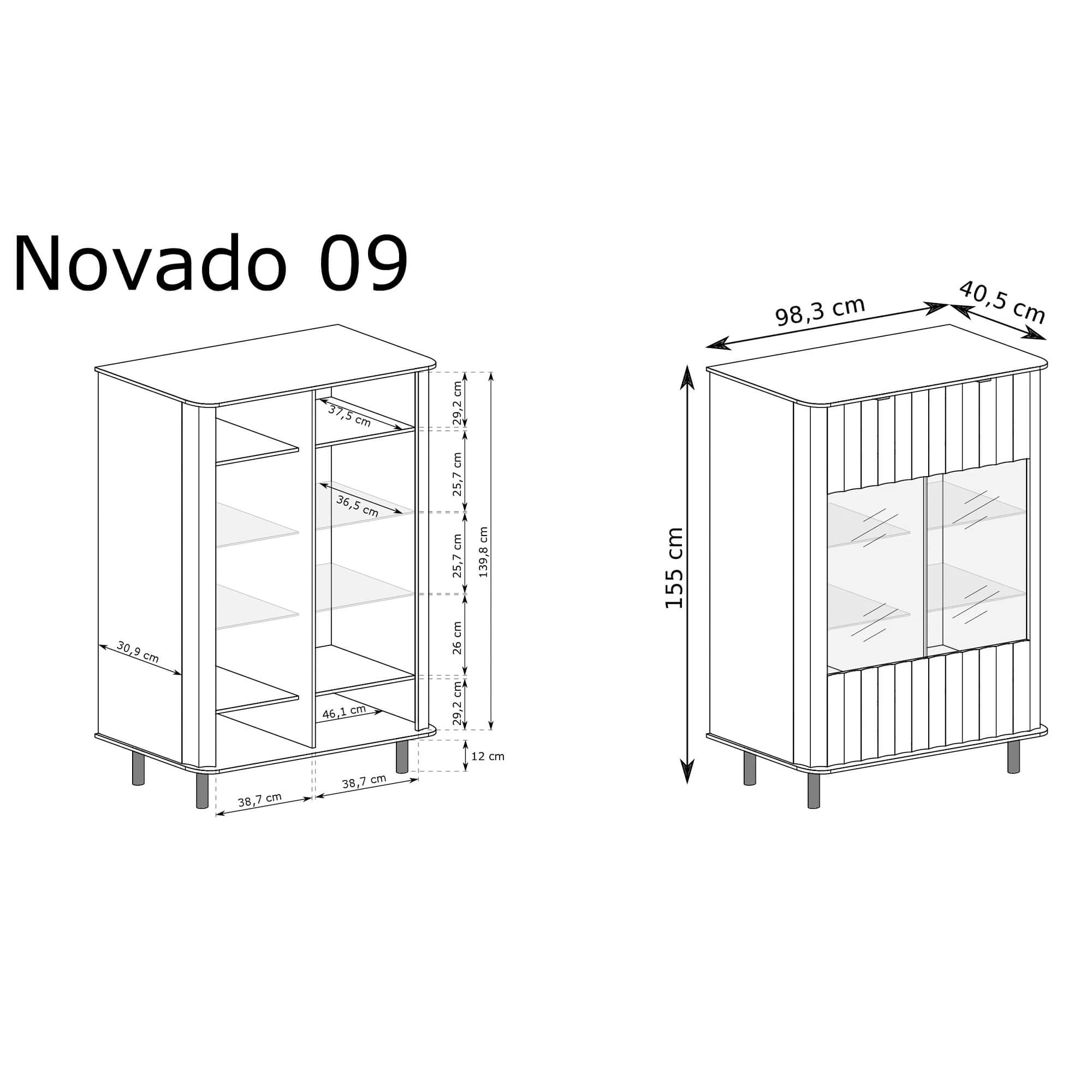 Witryna NOVADO-9 Clay Gray