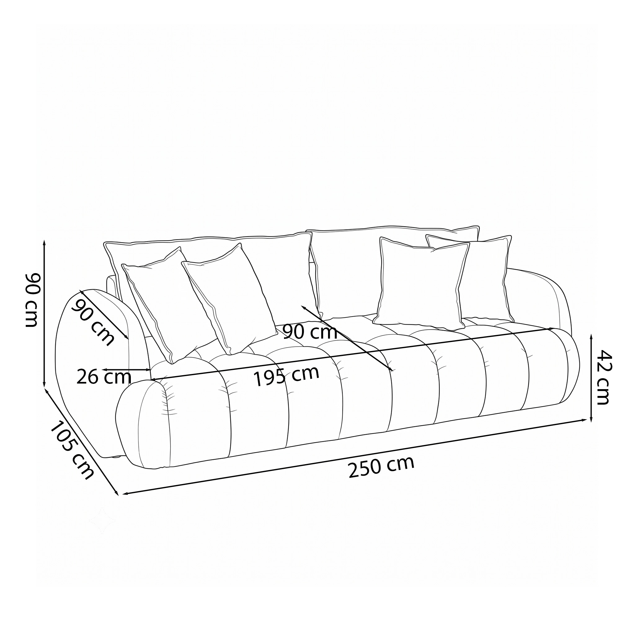 Sofa COCO wymiary