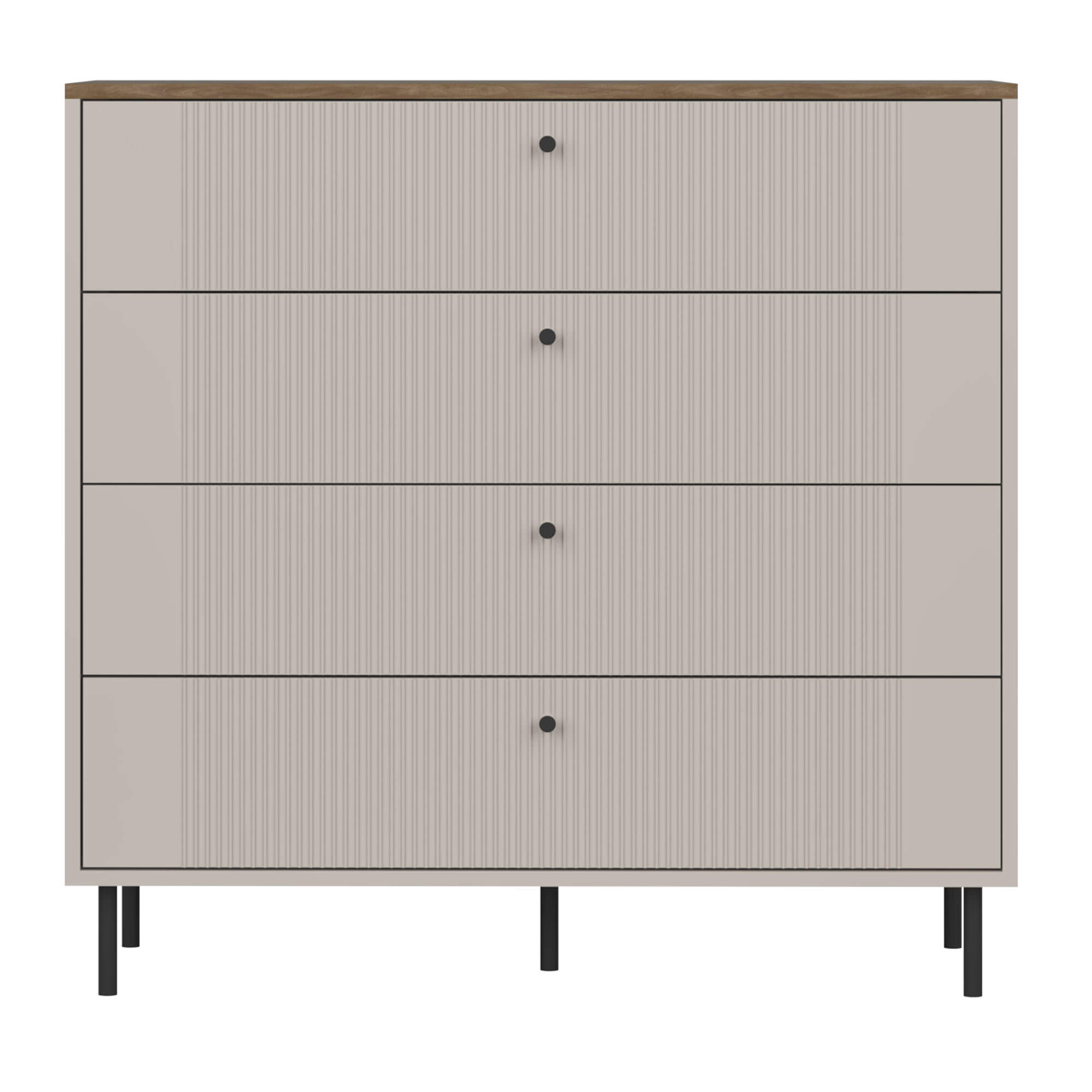 Komoda TIRAMISU 4S | Cashmere/Oak Antico