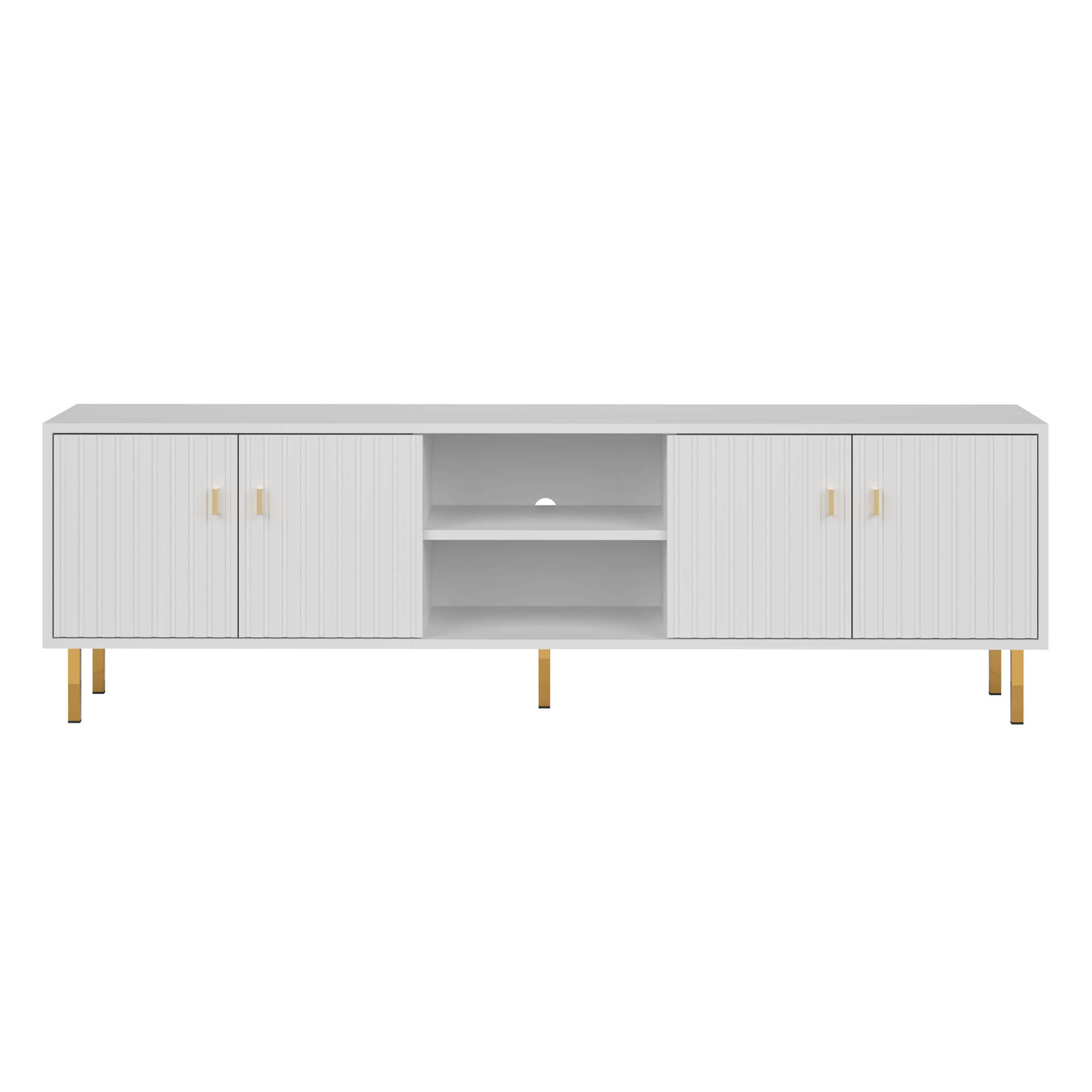 Szafka RTV PIANO 4D | Biała