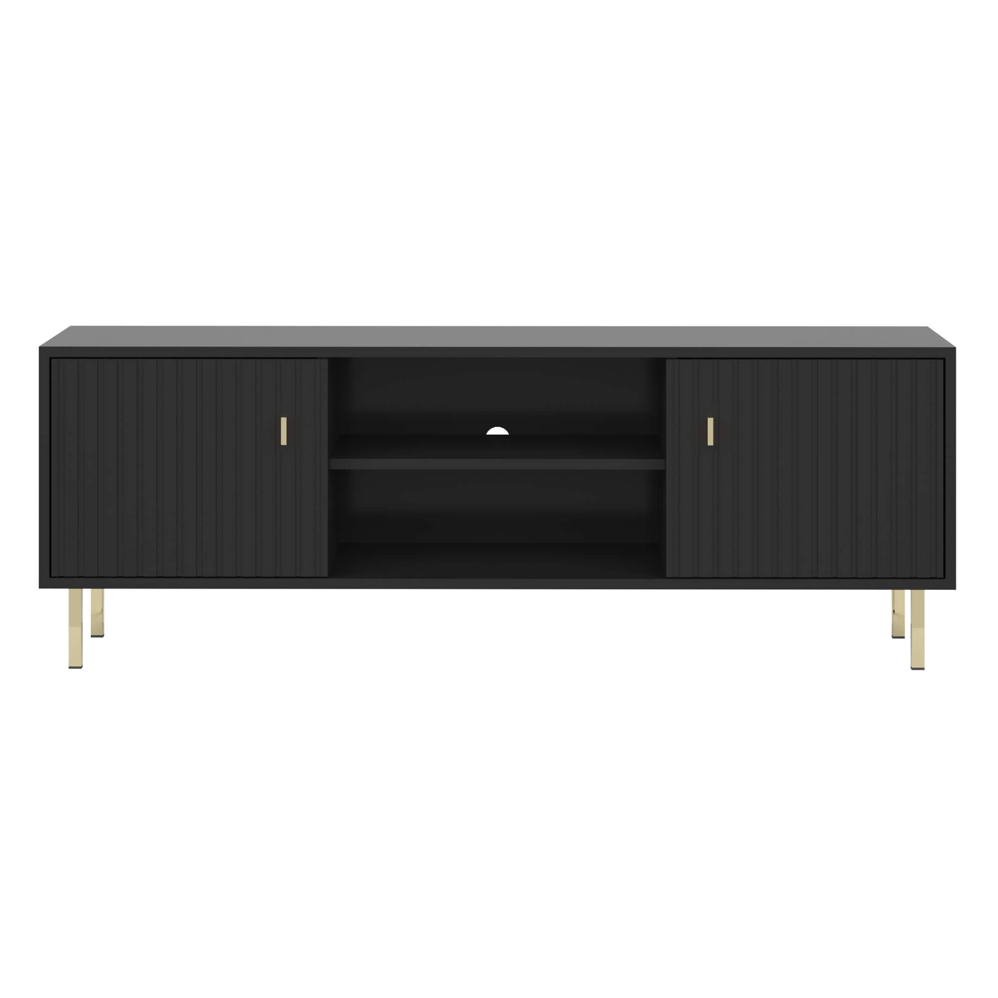 Szafka RTV PIANO 2D | Czarna