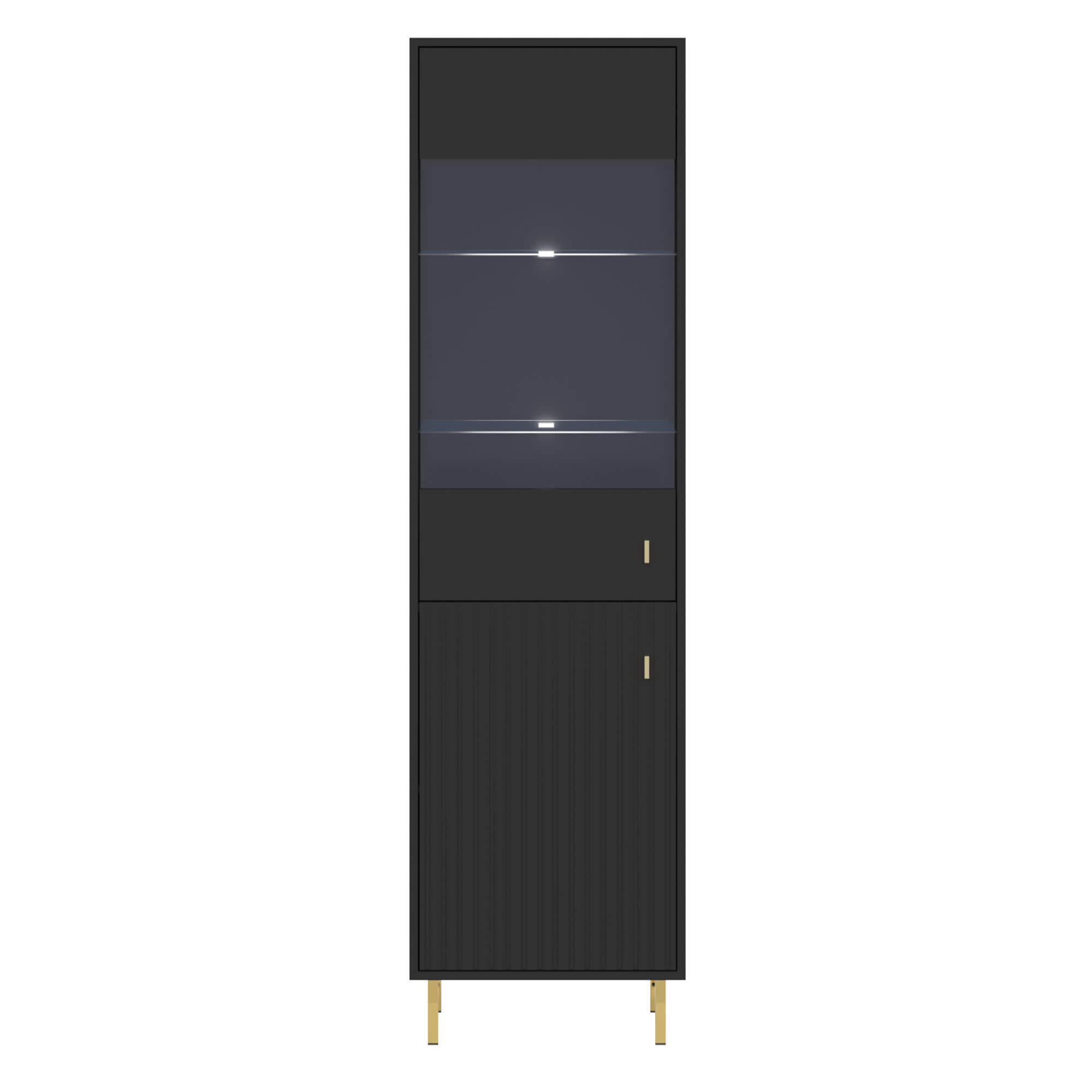 Regał PIANO 2D | Czarny