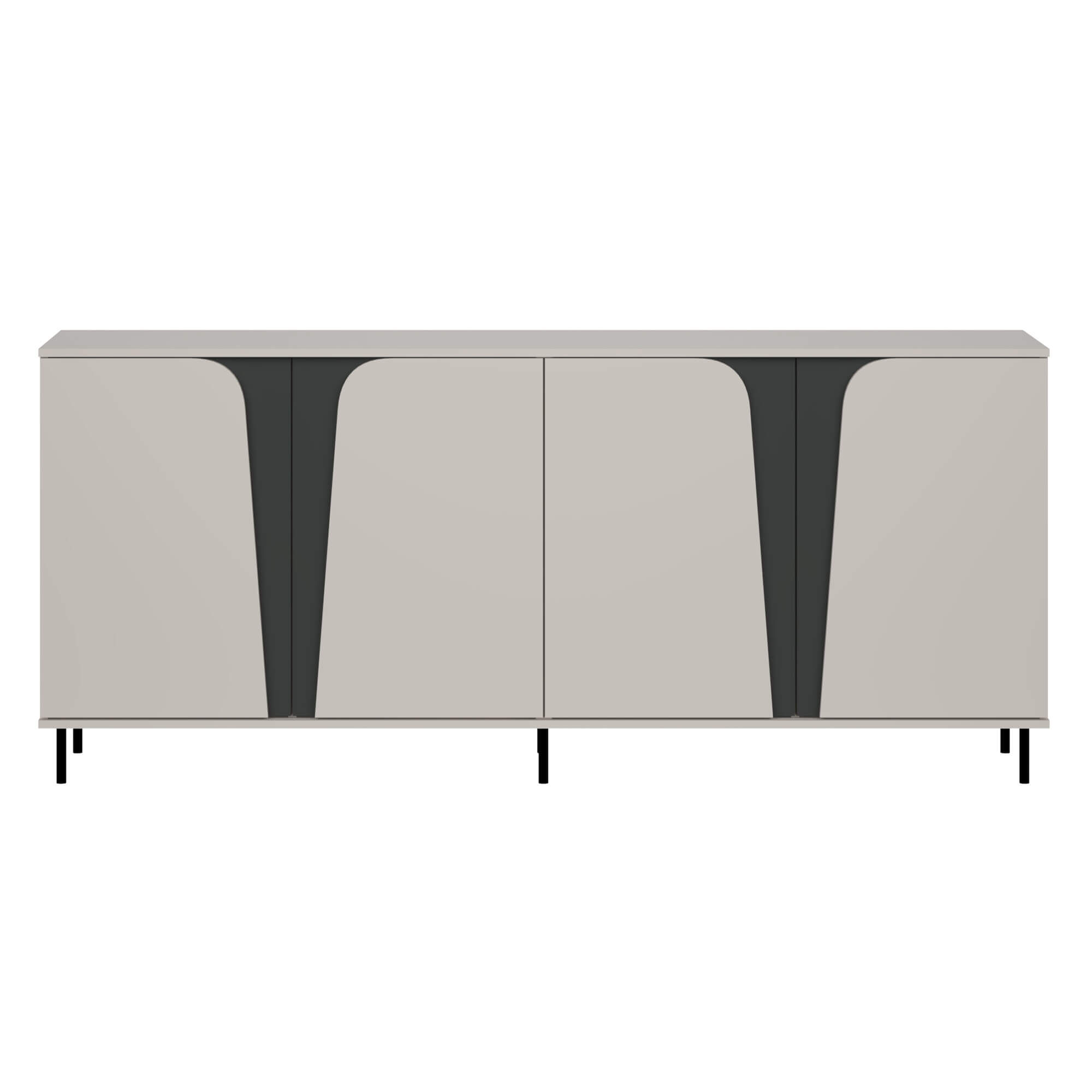 Komoda ASTORIX 4D | Cashmere/grafit