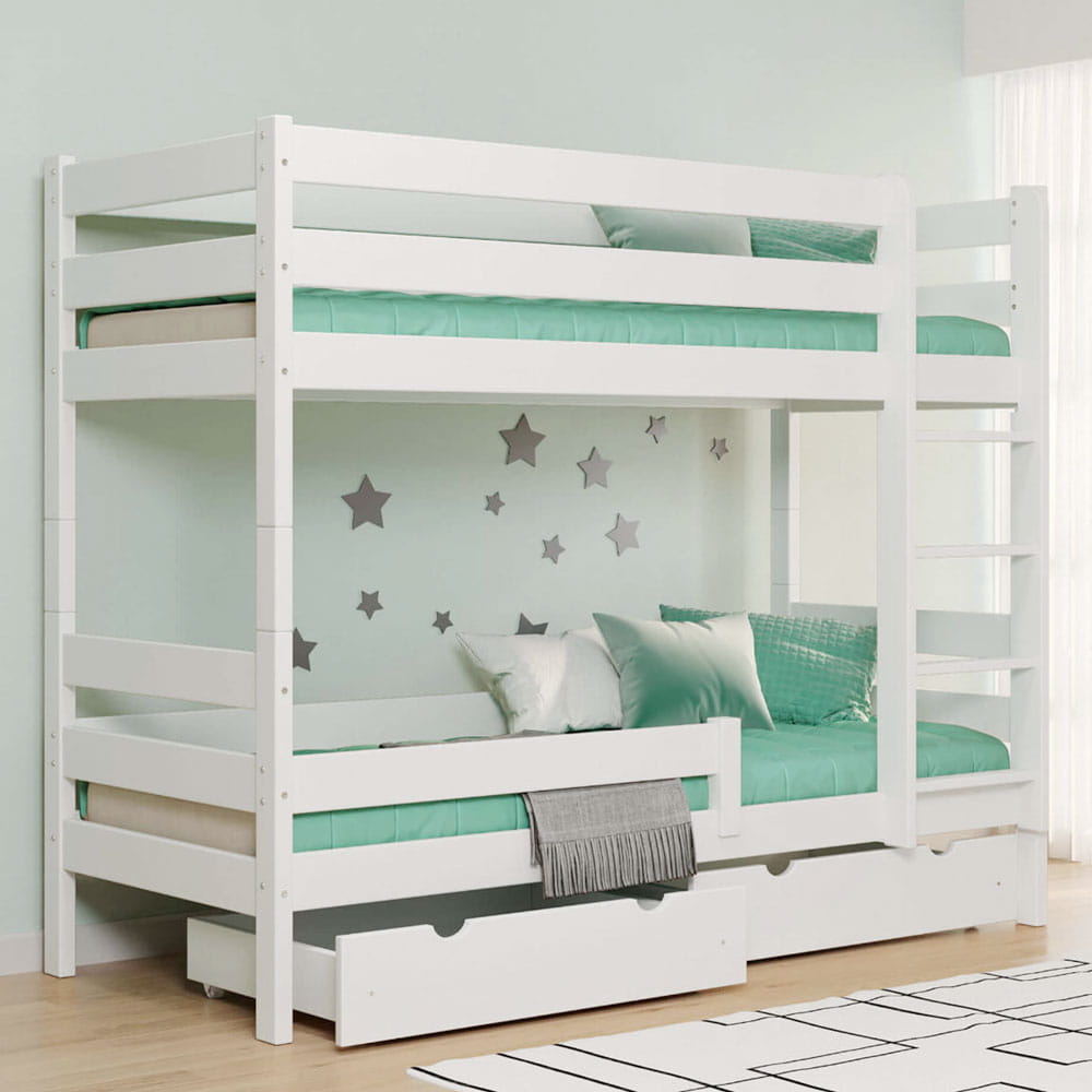 Łóżko piętrowe GAGATEK LUX | 80x190 | Biały | OUTLET