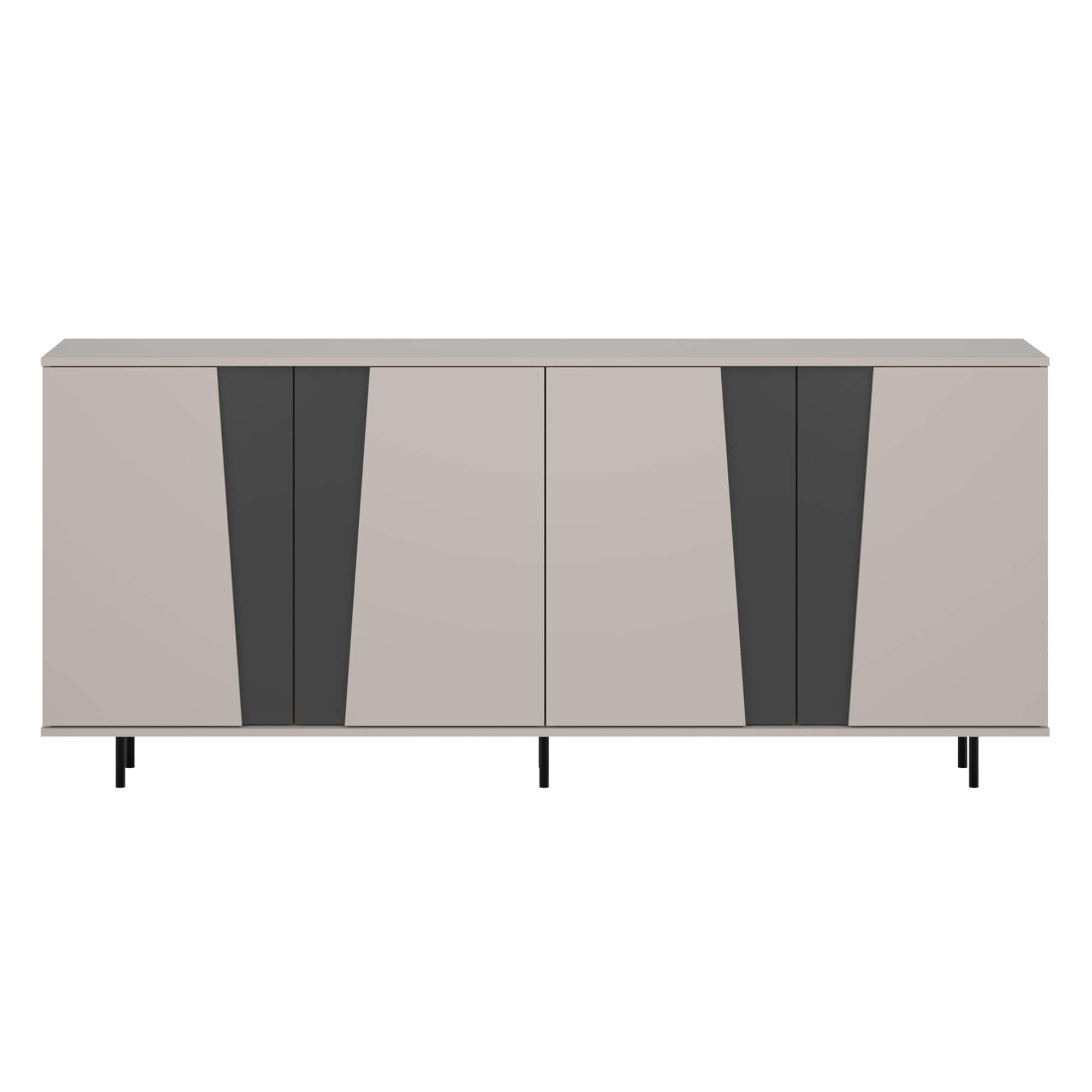 Komoda FELIX 4D | Cashmere/Graphite