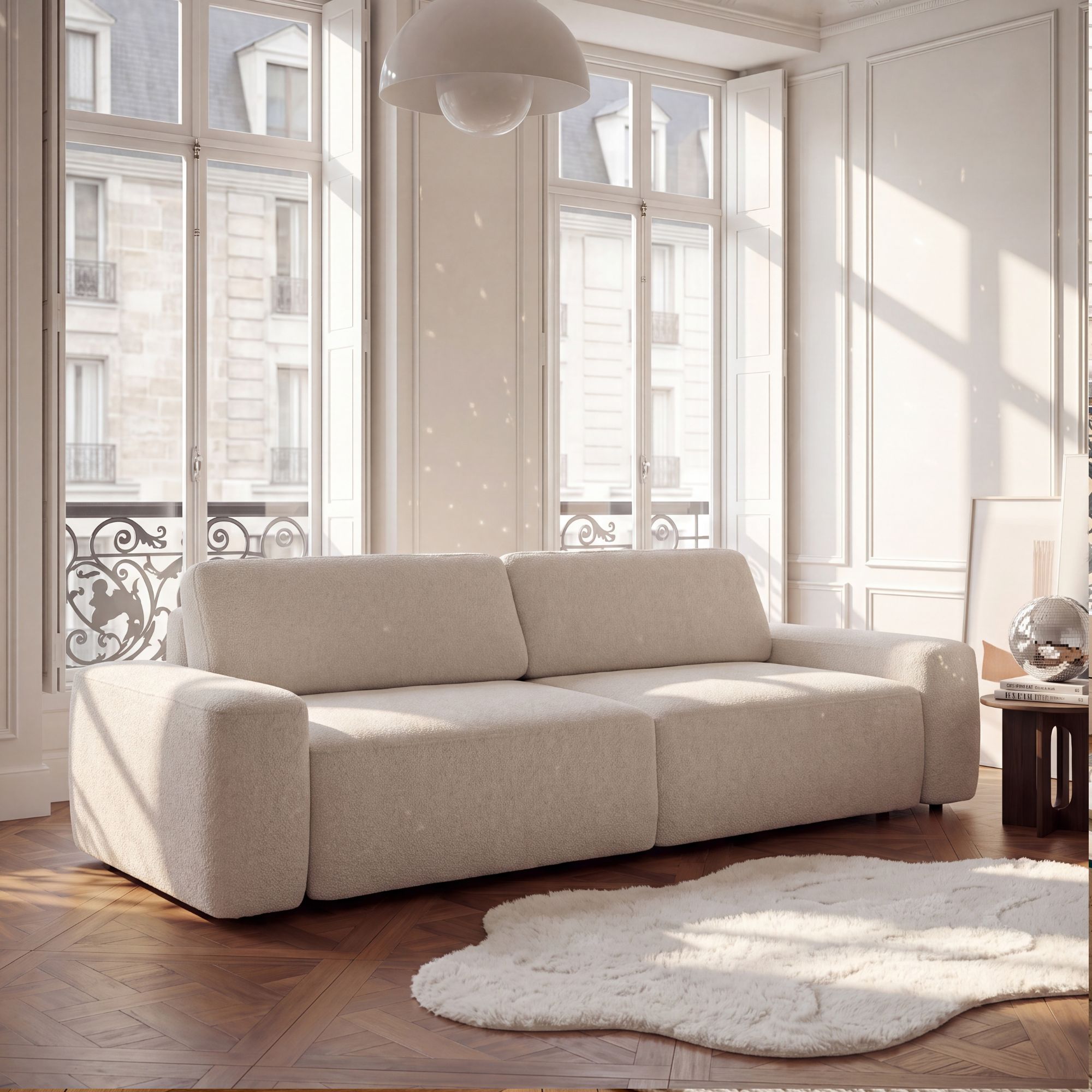 Nowoczesna sofa BOULI w obłym kształcie