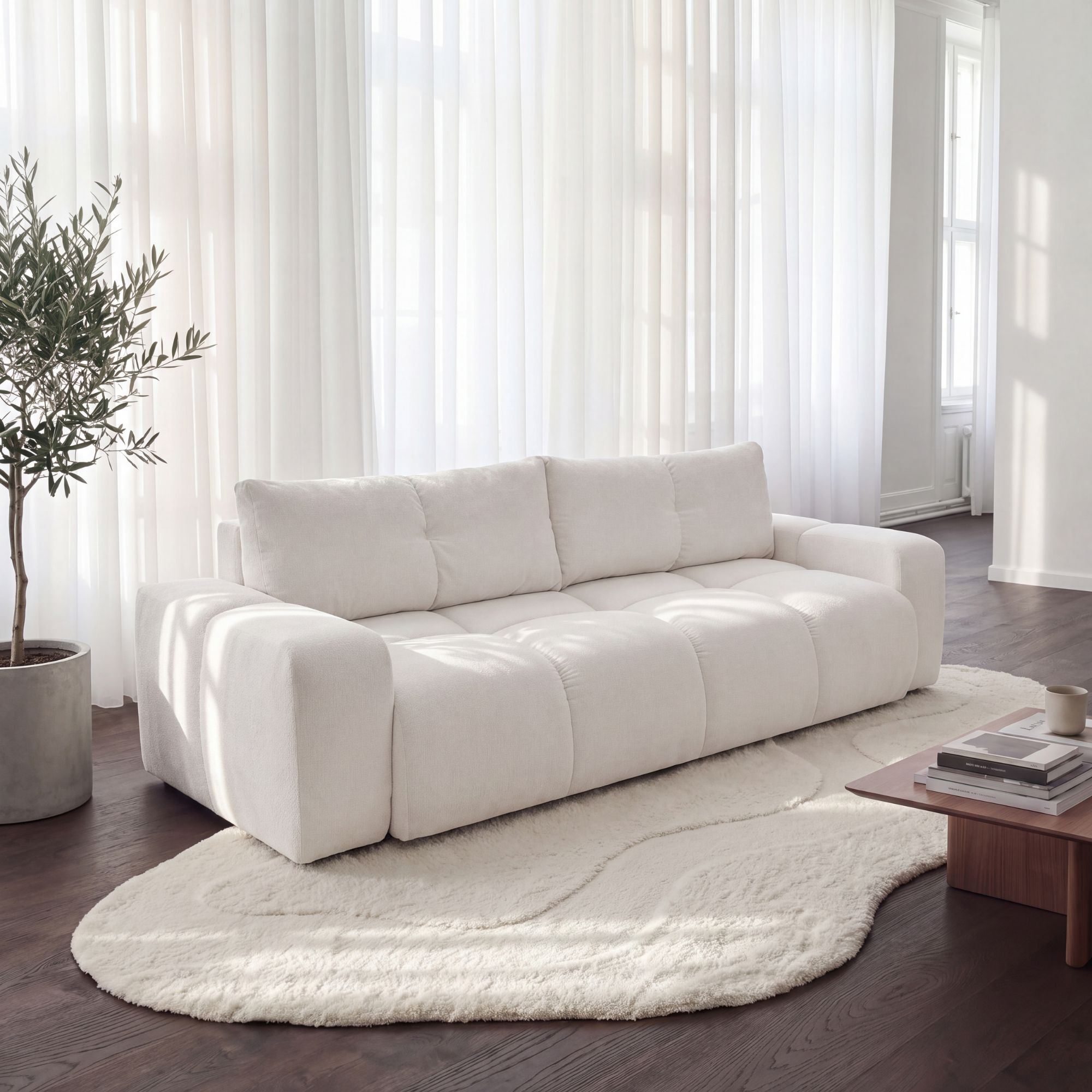 Designerska sofa SOHO w obłym kształcie