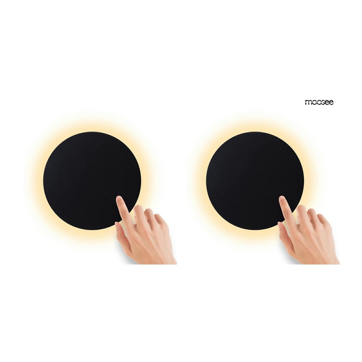 MOOSEE zestaw 2 lamp ściennych SHADOW SUN 25 czarny