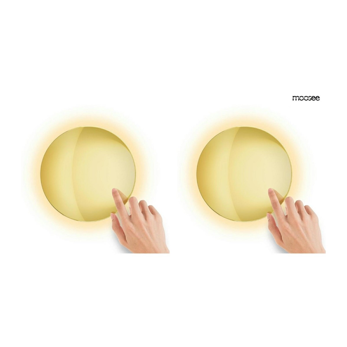 MOOSEE zestaw 2 lamp ściennych SHADOW SUN 25 złoty