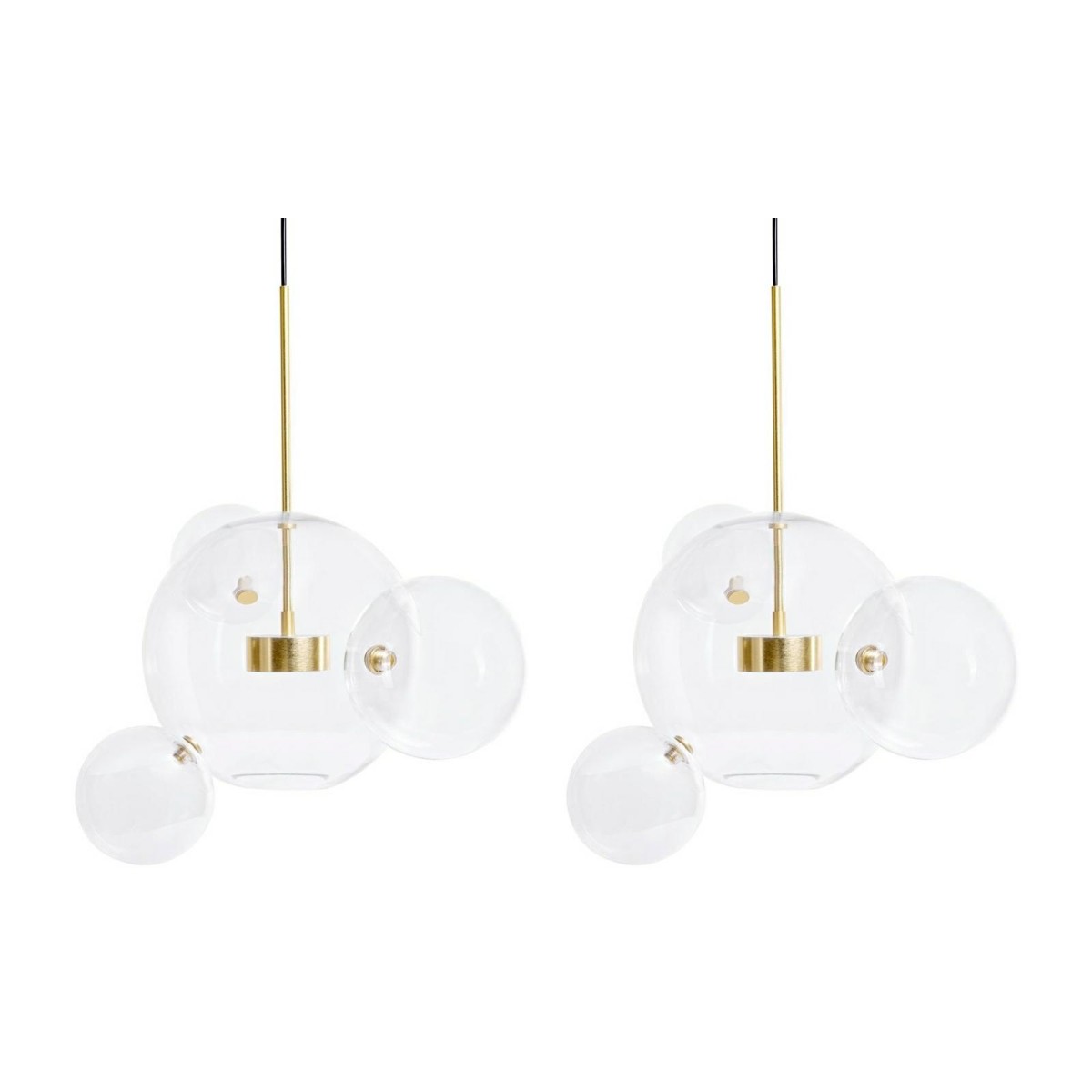 MOOSEE zestaw 2 lamp wiszących CAPRI 4 złoty