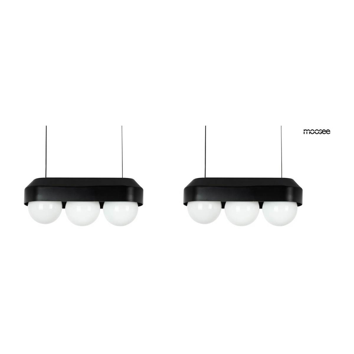 MOOSEE zestaw 2 lamp wiszących DROPS 3 czarny