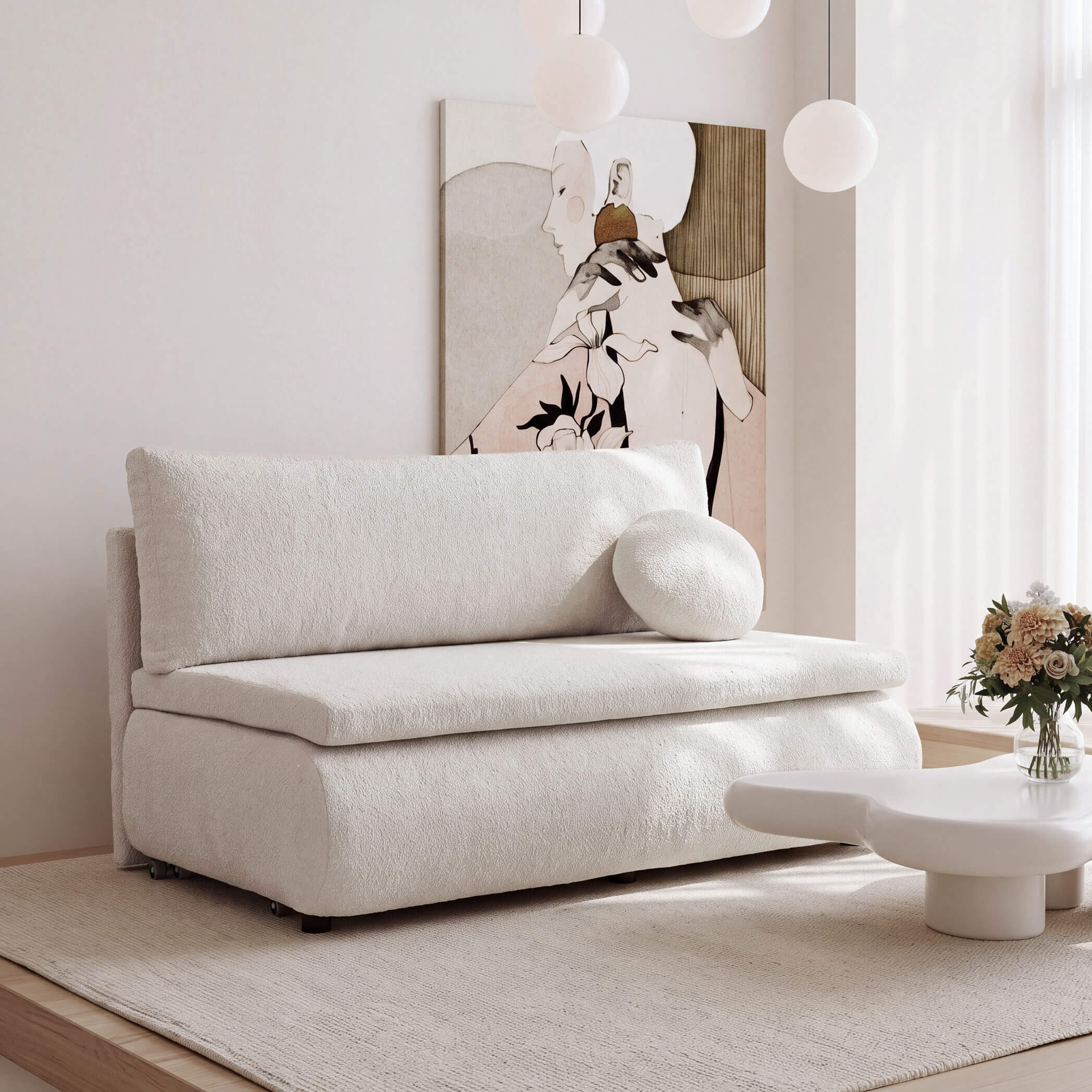 Kompaktowa sofa rozkładana PETITE z funkcją spania