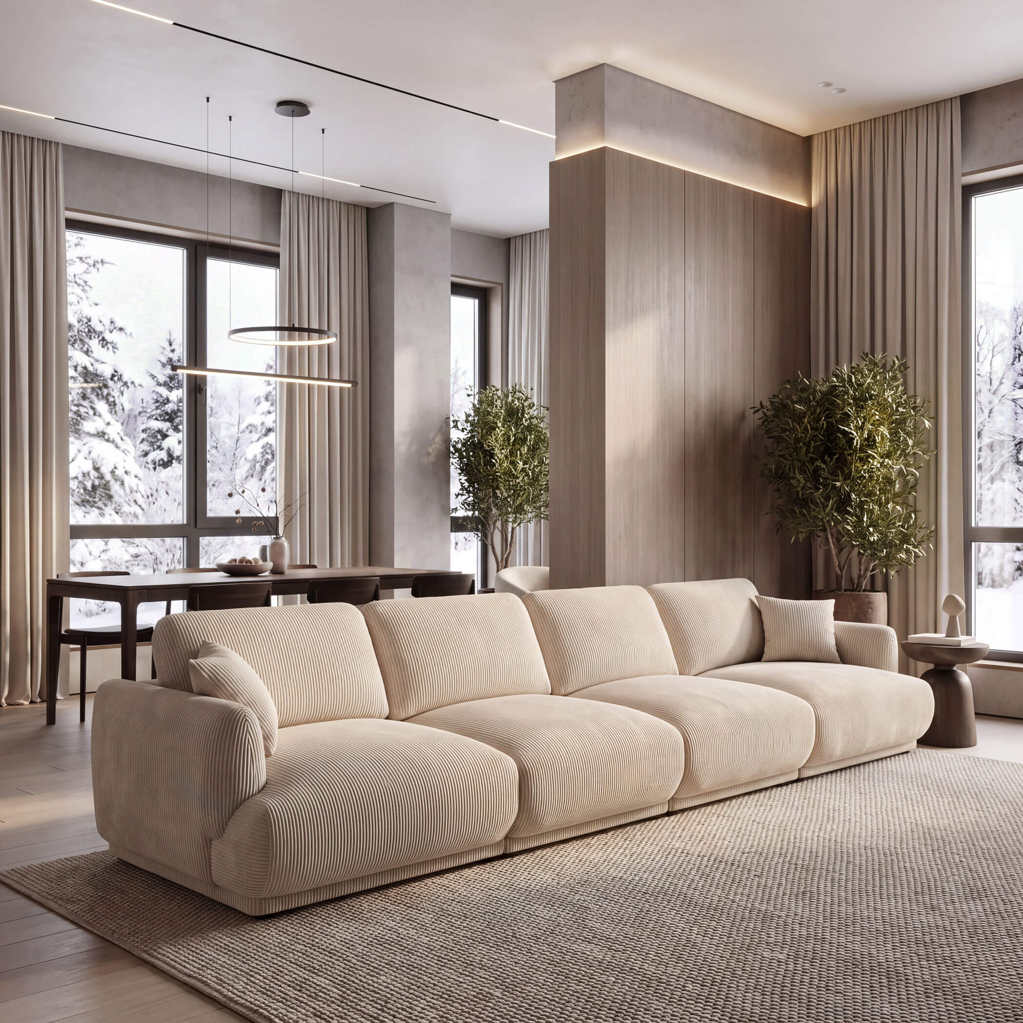 Duża sofa modułowa 4-osobowa CHACCO 4S