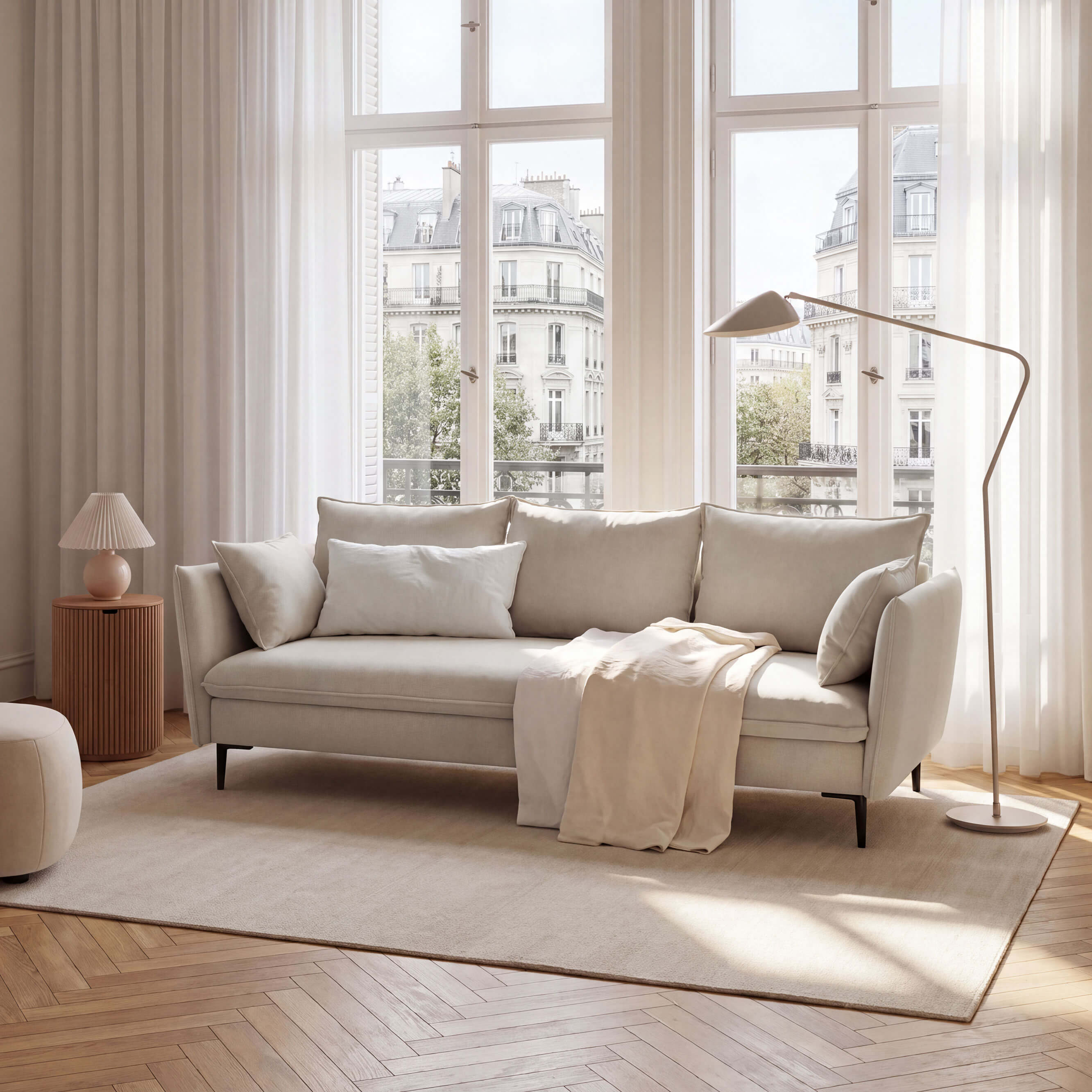 Stylowa rozkładana sofa z funkcją spania GLOSS