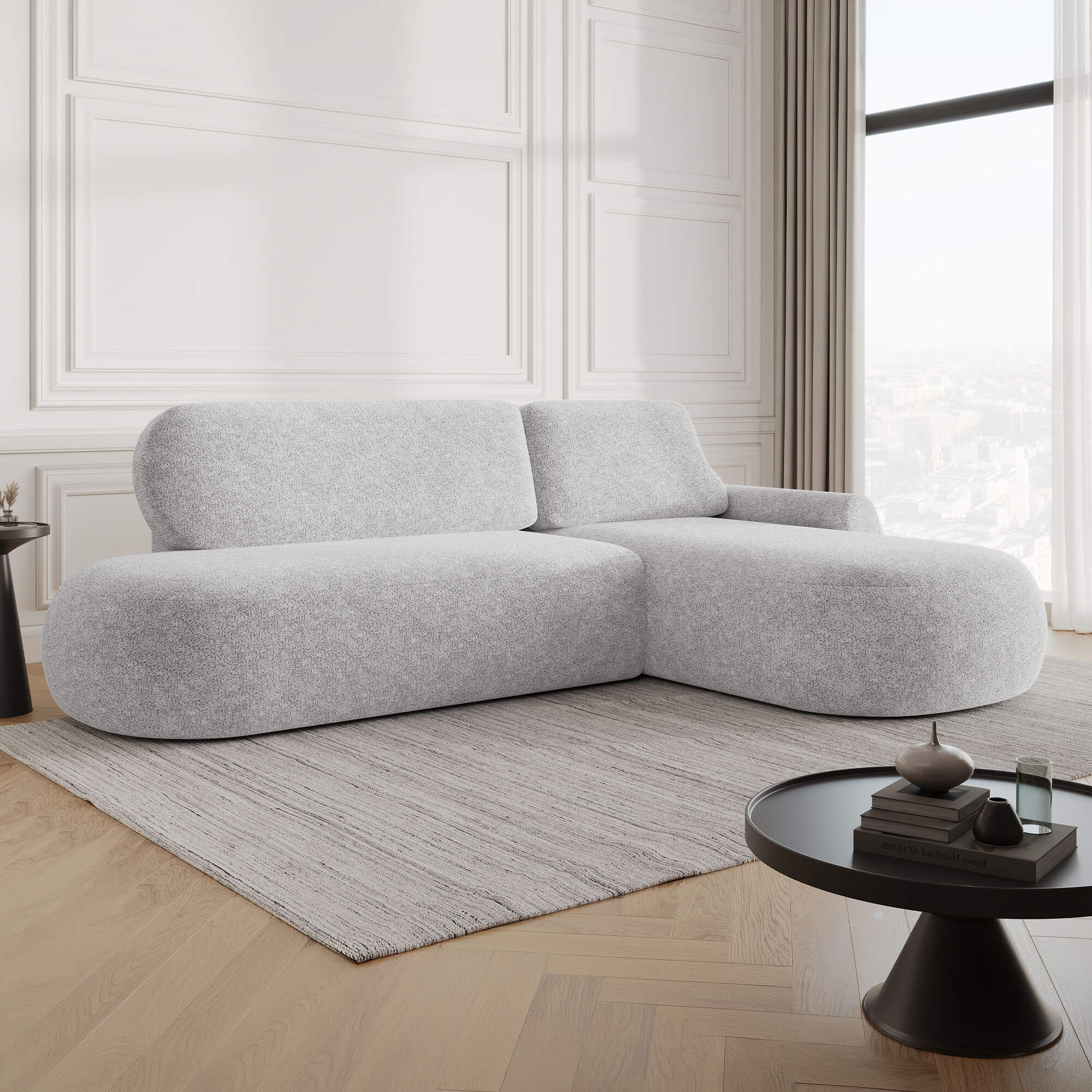Designerski narożnik rozkładany FUMO w stylu cloud