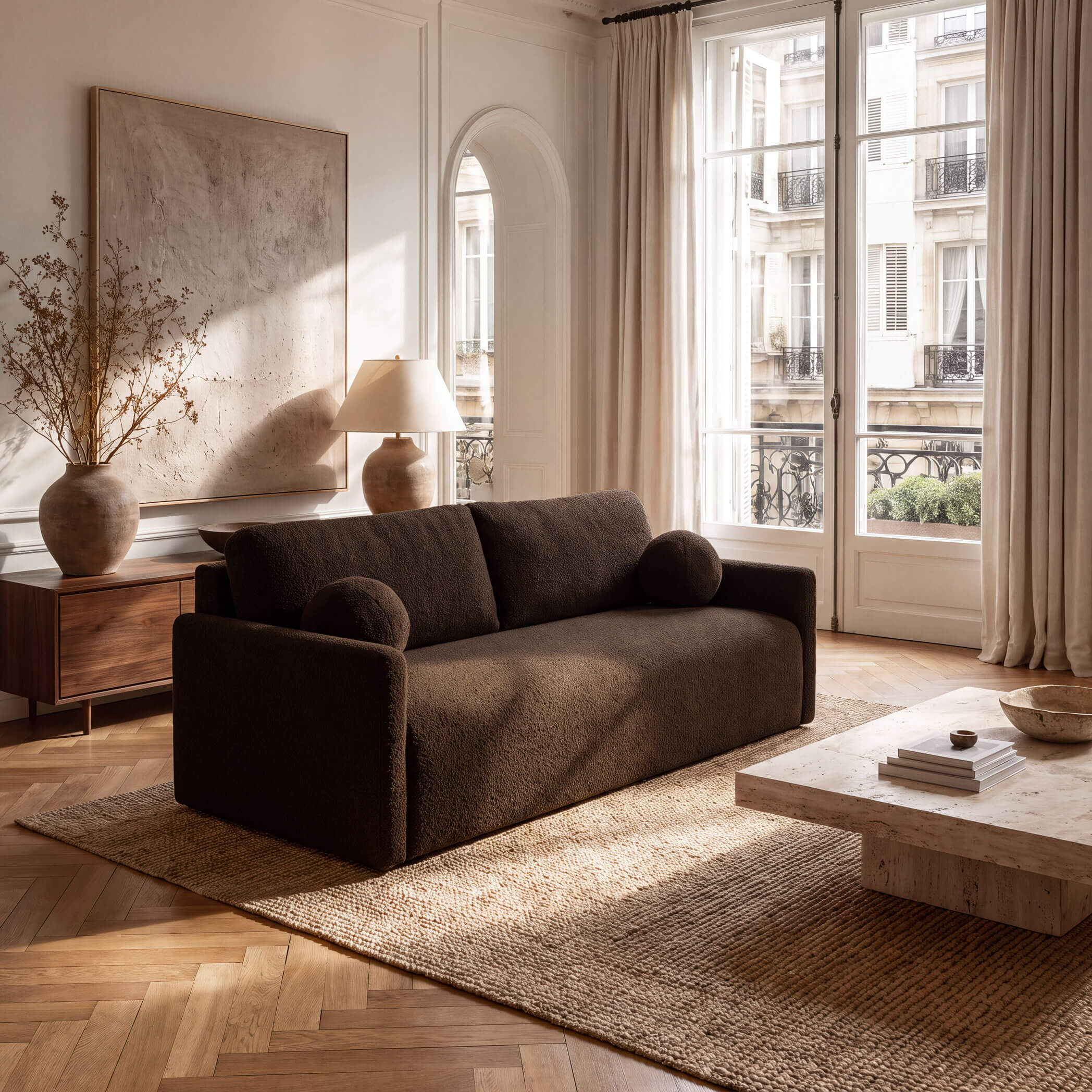 Designerska sofa rozkładana GLOVE z funkcją spania