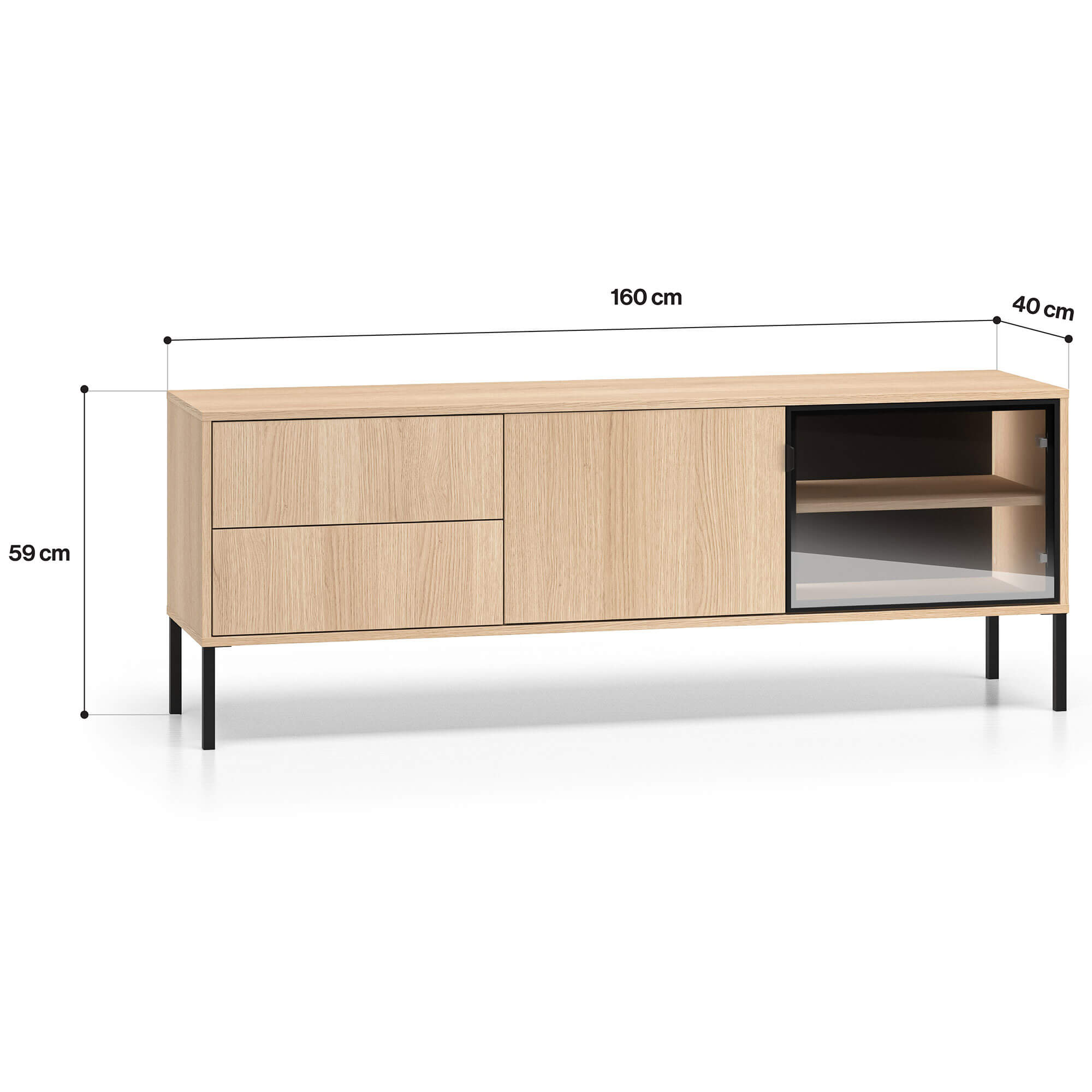 Wymiary szafki RTV BARNEE 04