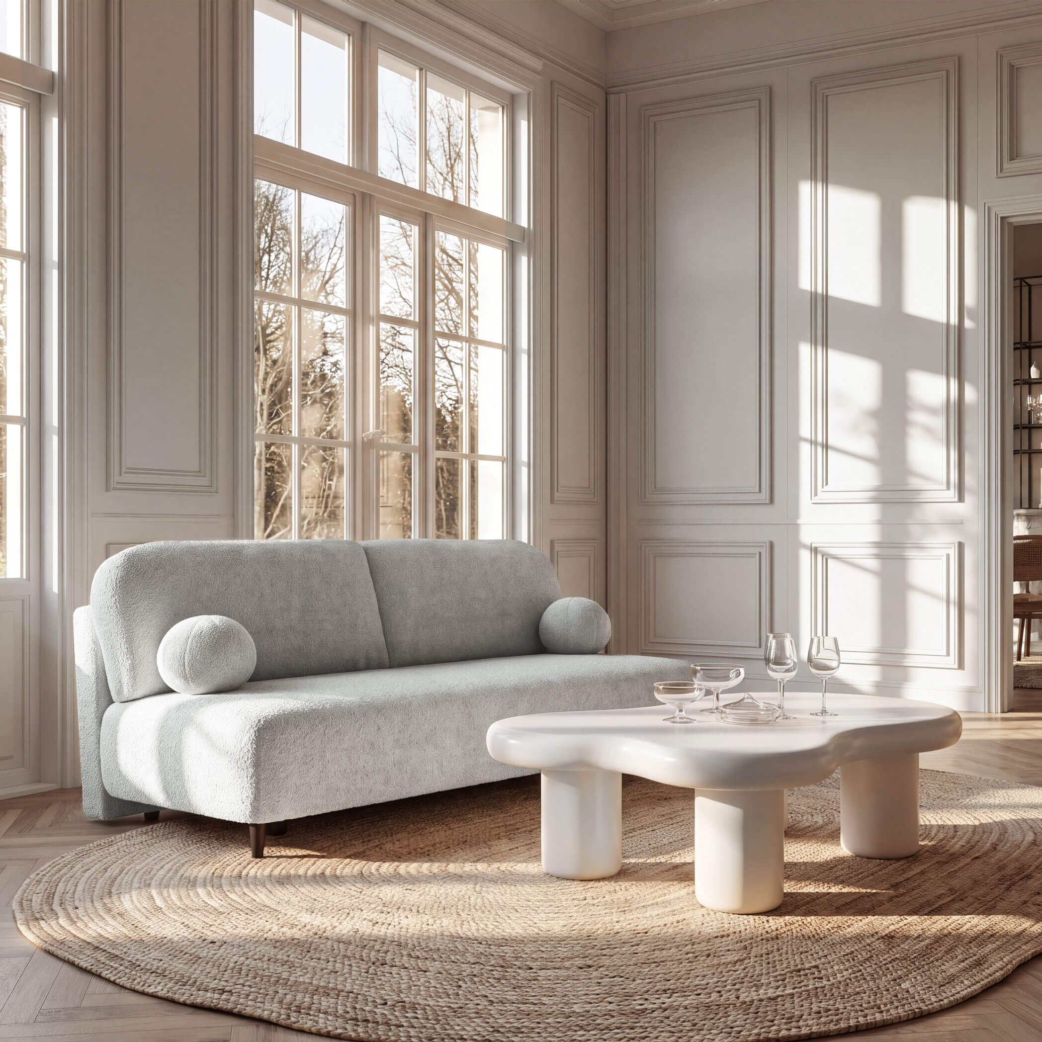 Designerska sofa rozkładana RIO z funkcją spania