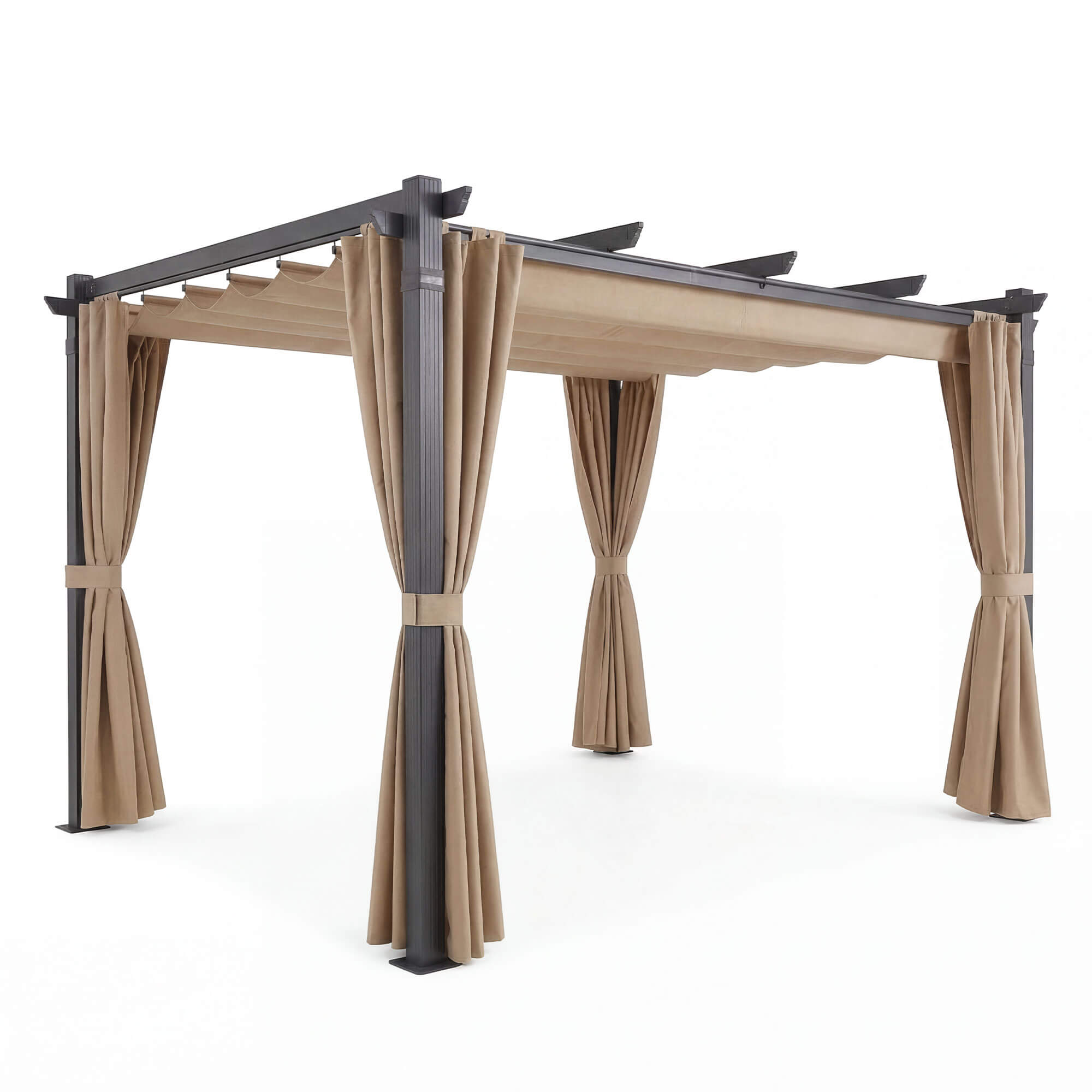 Aluminiowa pergola ogrodowa | 3x4m | Zadaszenie tarasu | Beżowy OUTLET