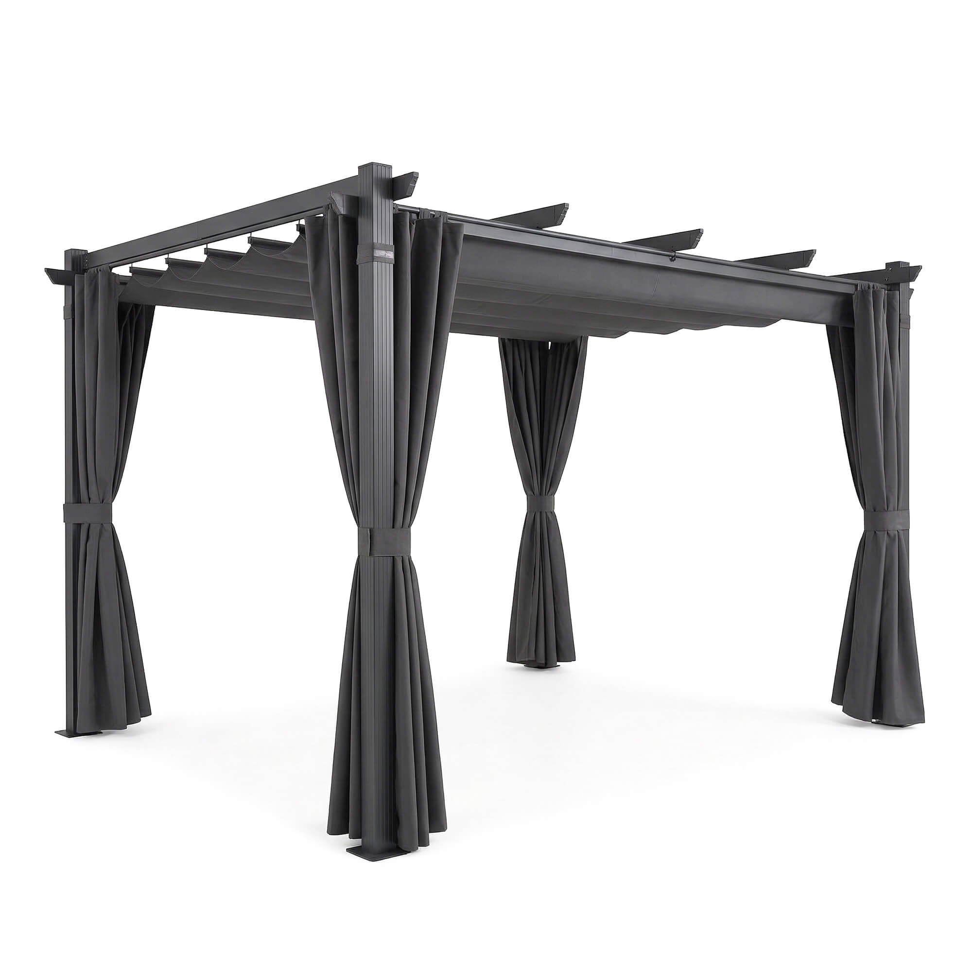 Aluminiowa pergola ogrodowa | 3x4m | Zadaszenie tarasu | Szary OUTLET