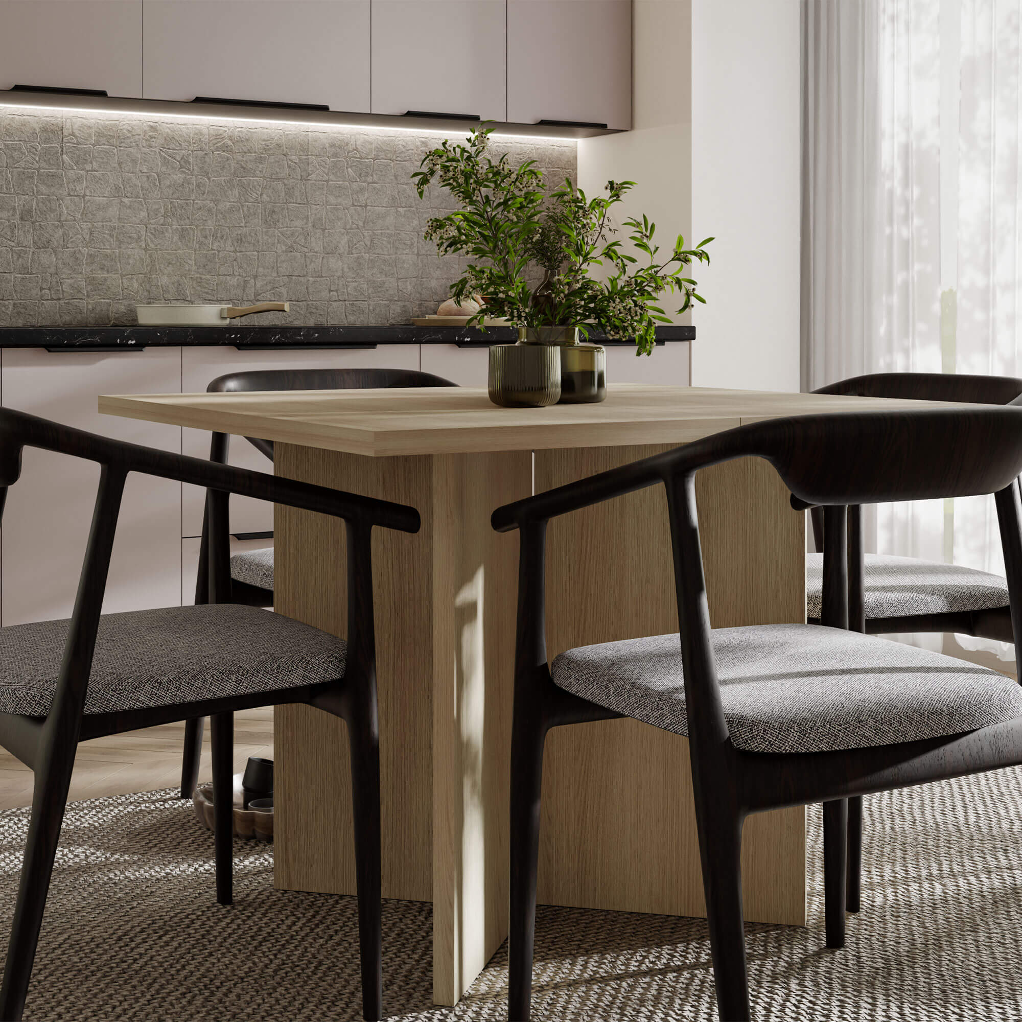 Zdjęcie produktu Stół rozkładany do jadalni FORM | 100/188 cm | Dąb Lindberg
