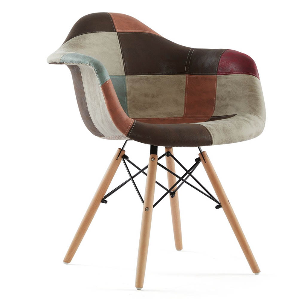 KRZESŁO SKANDYNAWSKIE ART105C PATCHWORK SKÓRA | OUTLET