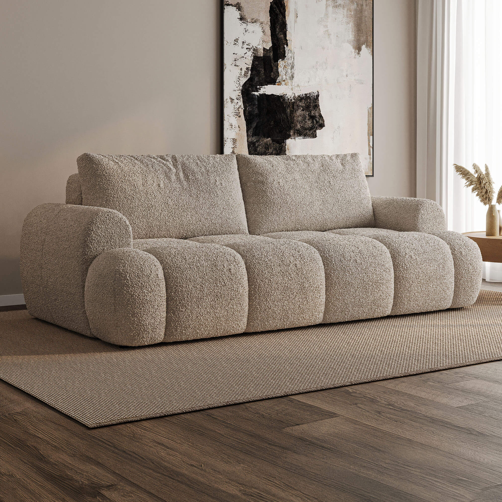 Zdjęcie produktu Sofa tapicerowana z funkcją spania LEO | Kolor do wyboru