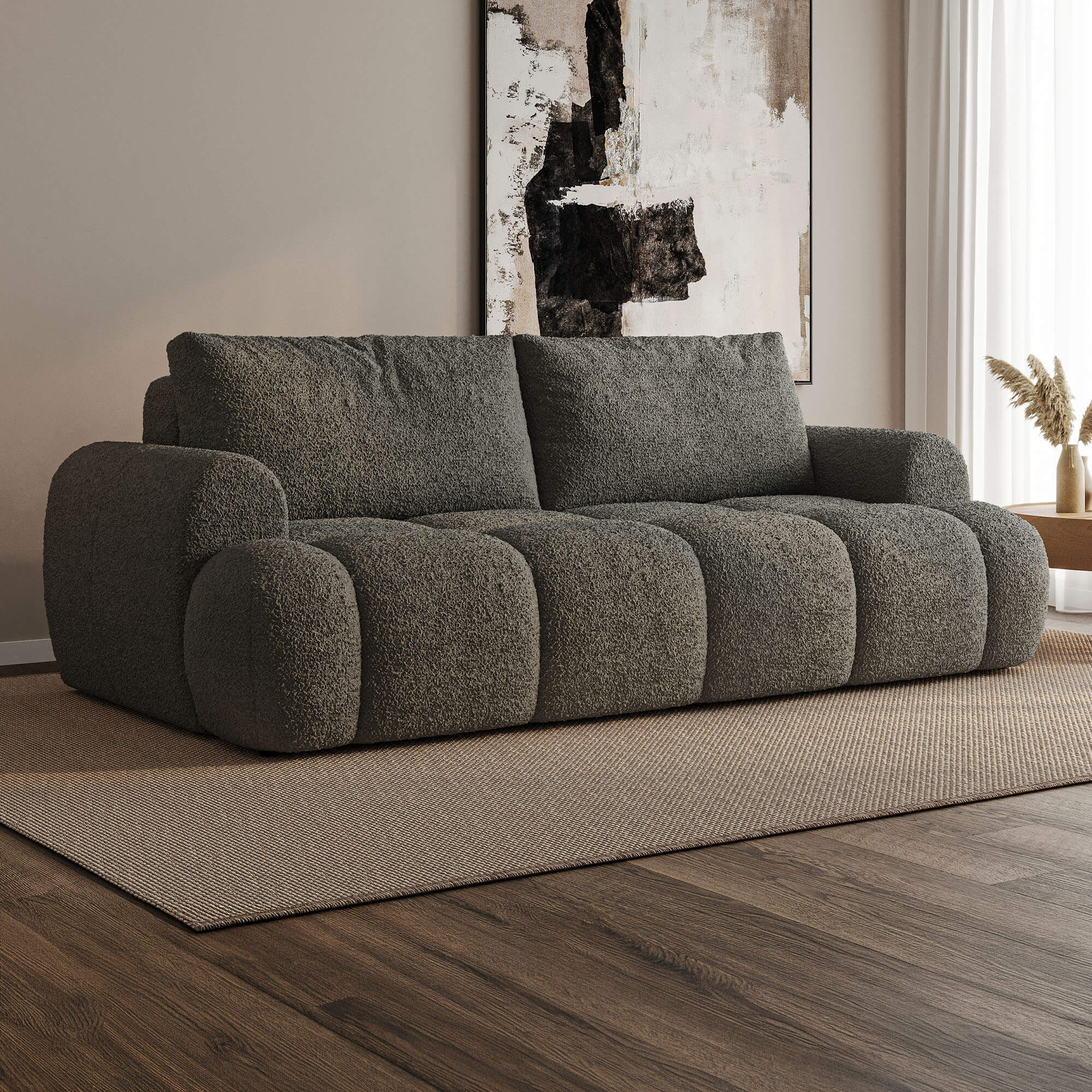 Zdjęcie produktu Sofa tapicerowana z funkcją spania LEO | Kolor do wyboru