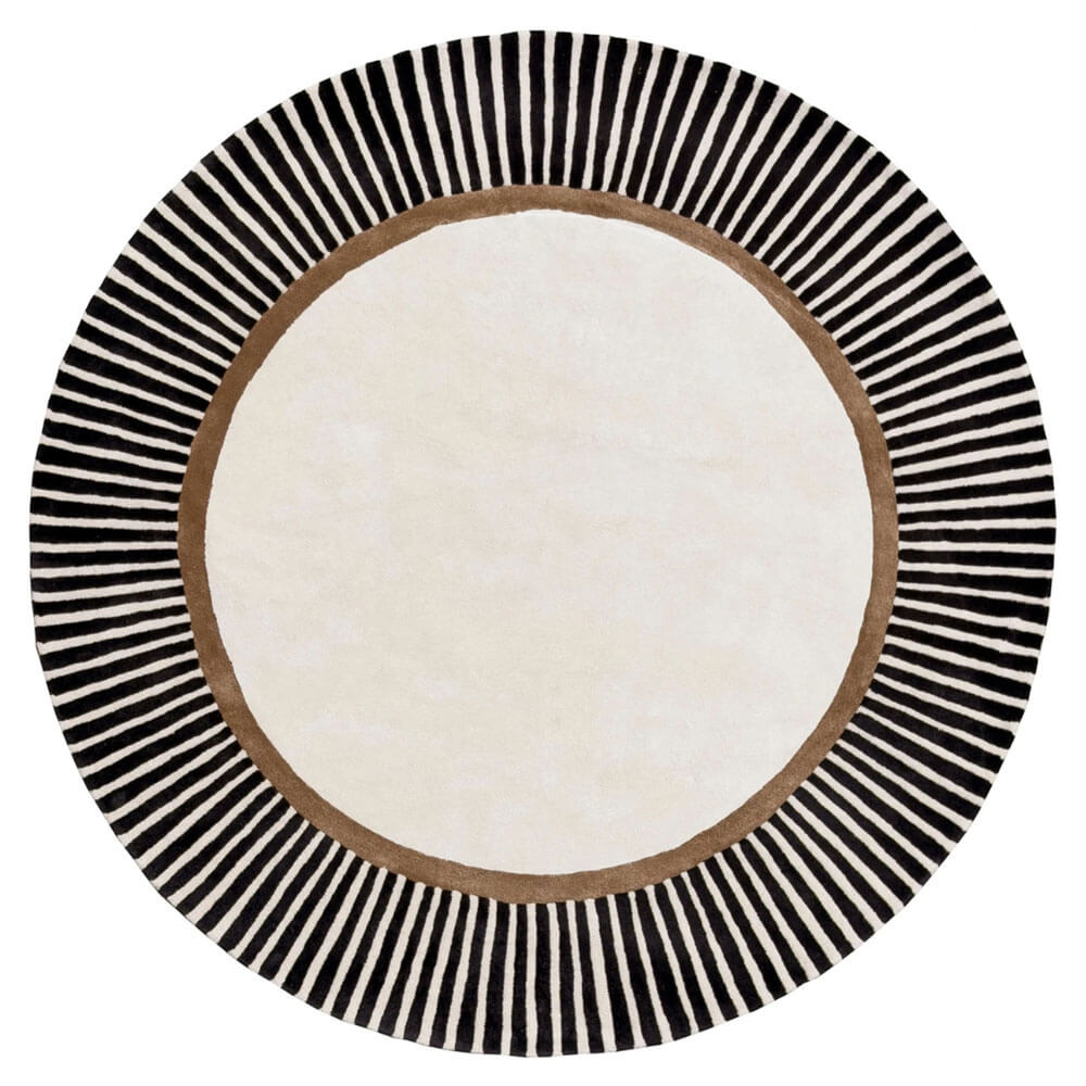 Dywan okrągły AMBER BEIGE ROUND | Ręcznie tkany