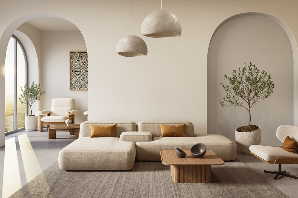 Meble do salonu w stylu japandi – praktyczny przewodnik